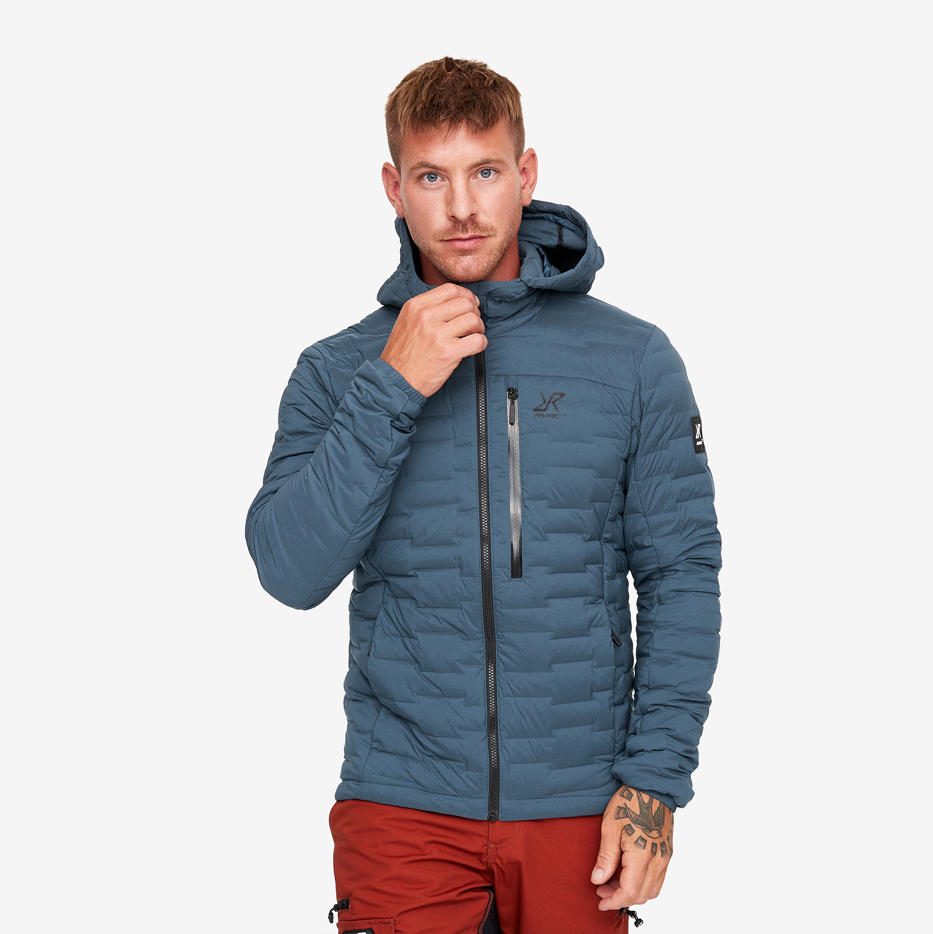 Flex Stretch Hooded Down Jacket Herr Moonlit Ocean, :XS
