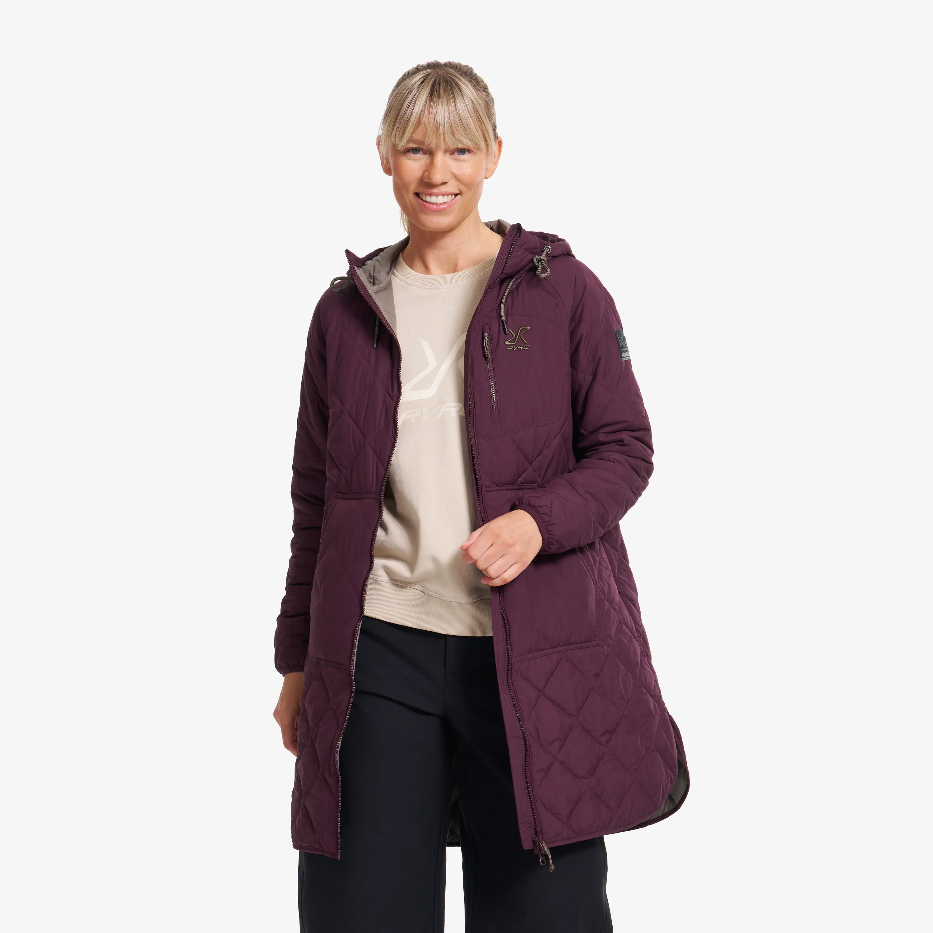 Tapa Long Quilt Jacket Winetasting Women,