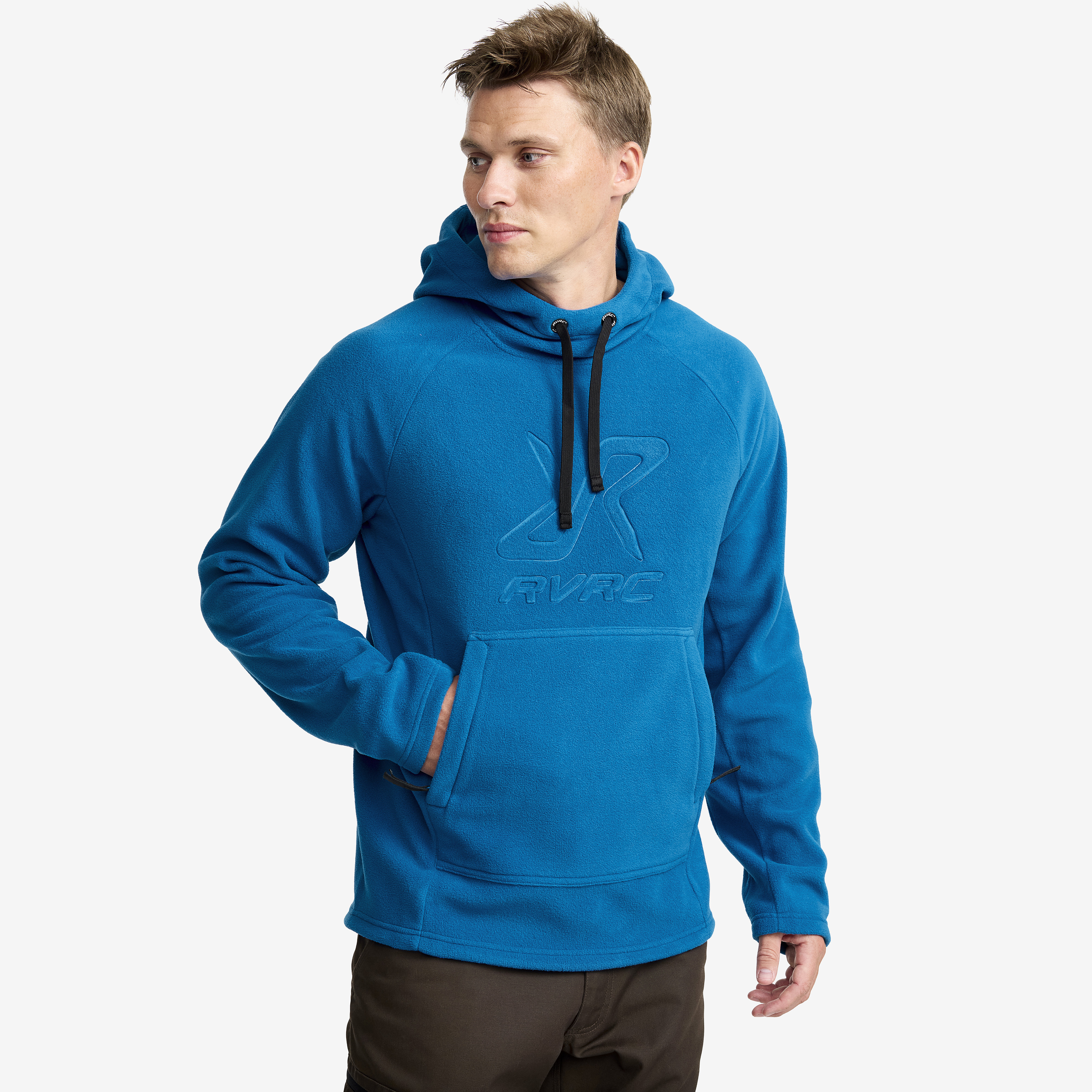 Polar Fleece Hoodie Herre Imperial Blue