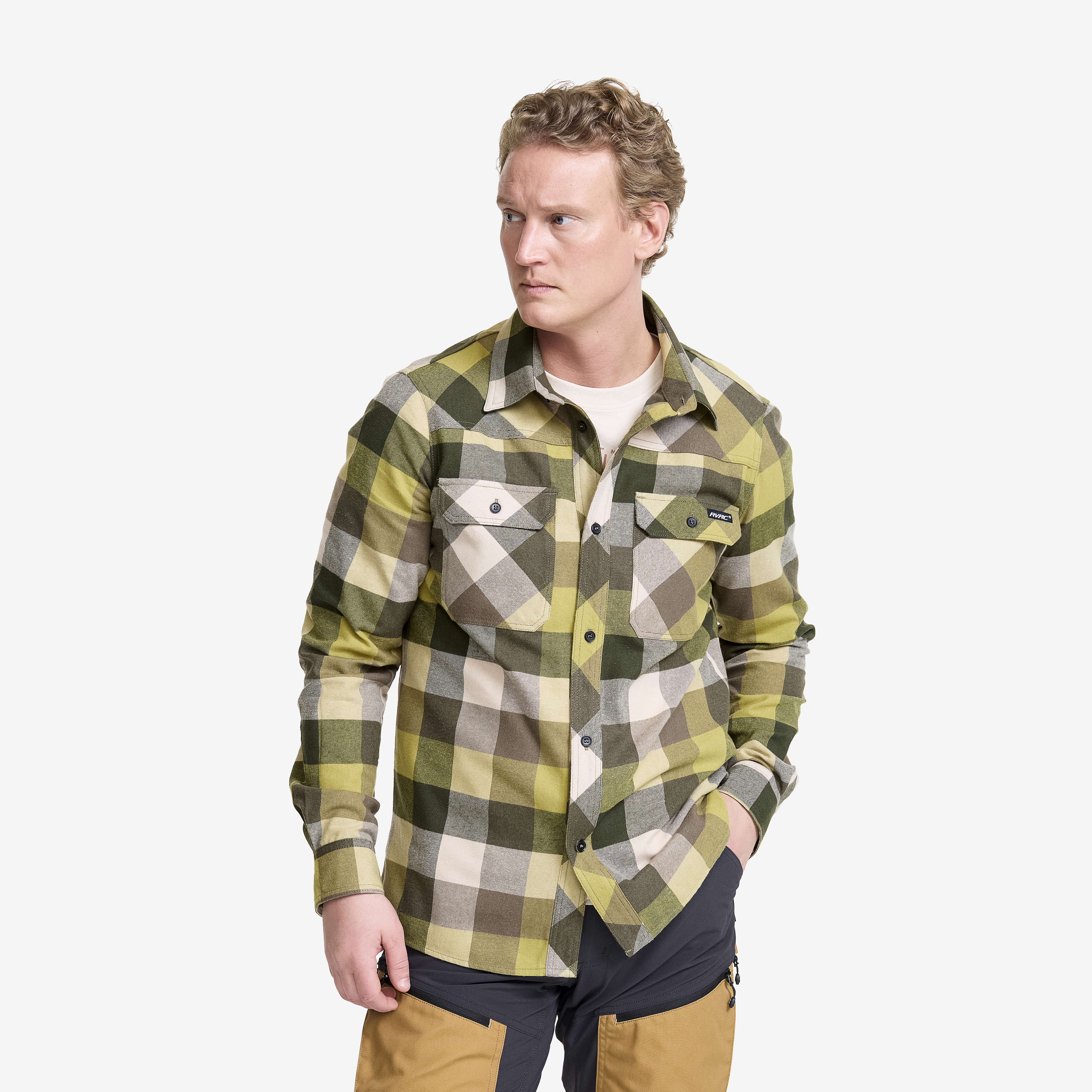 Campfire Shirt – Herr – Light MossGray/Multi Storlek:L – Herr > Tröjor > Skjortor & Långärmade Tröjor