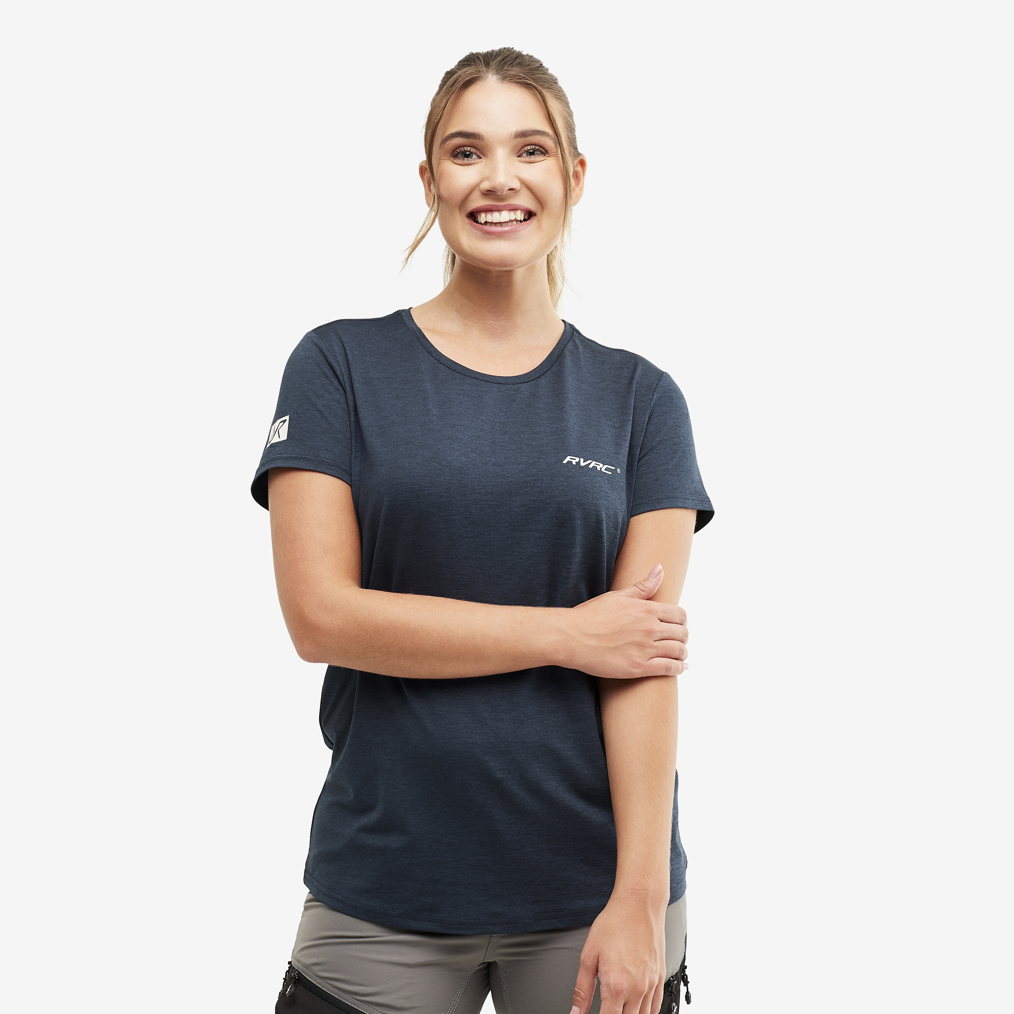 Vagabond Tee Navy Melange Damen