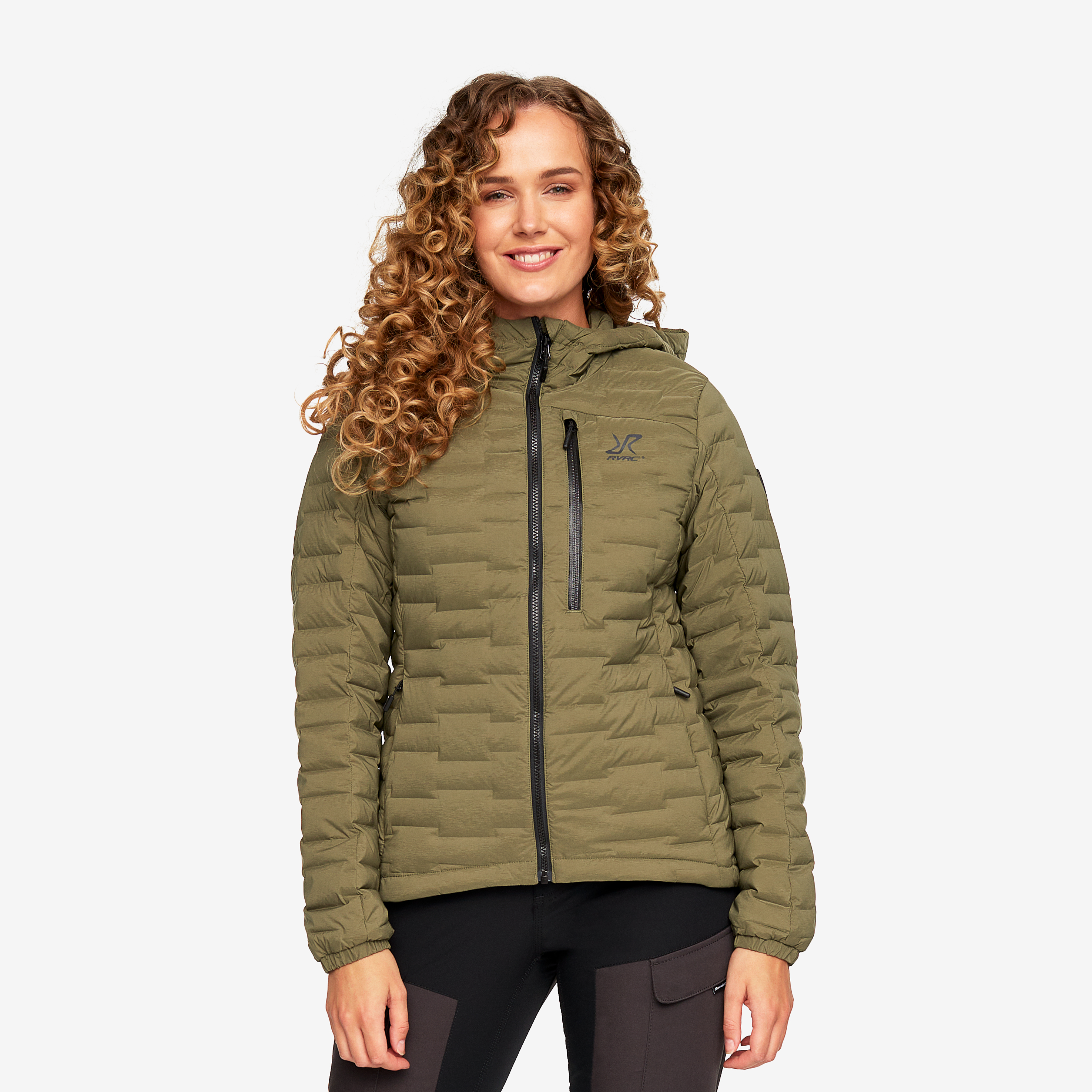 Flex Down Jacket Burnt Olive Damskie,