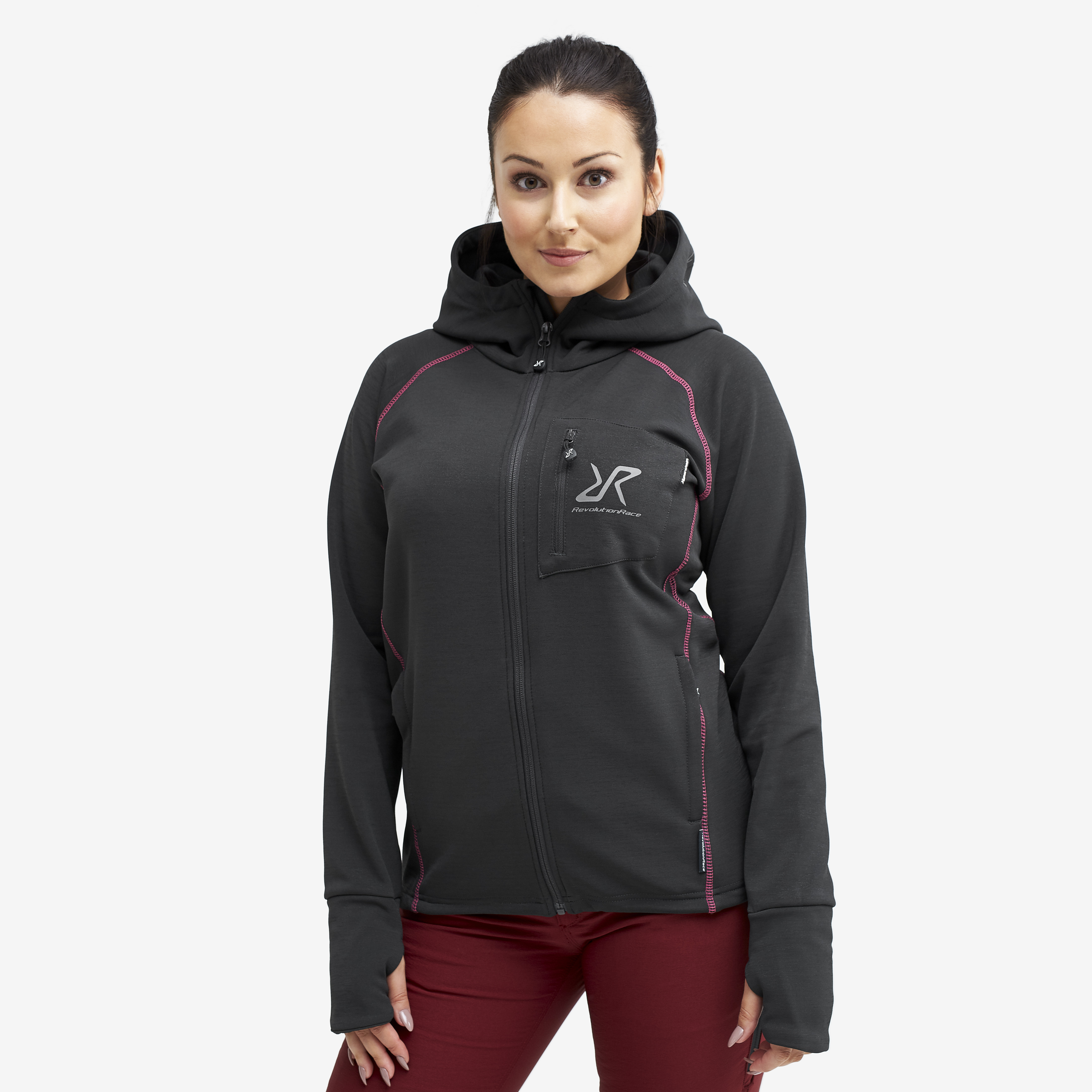 Illusion Hoodie Women Anthracite | RevolutionRace