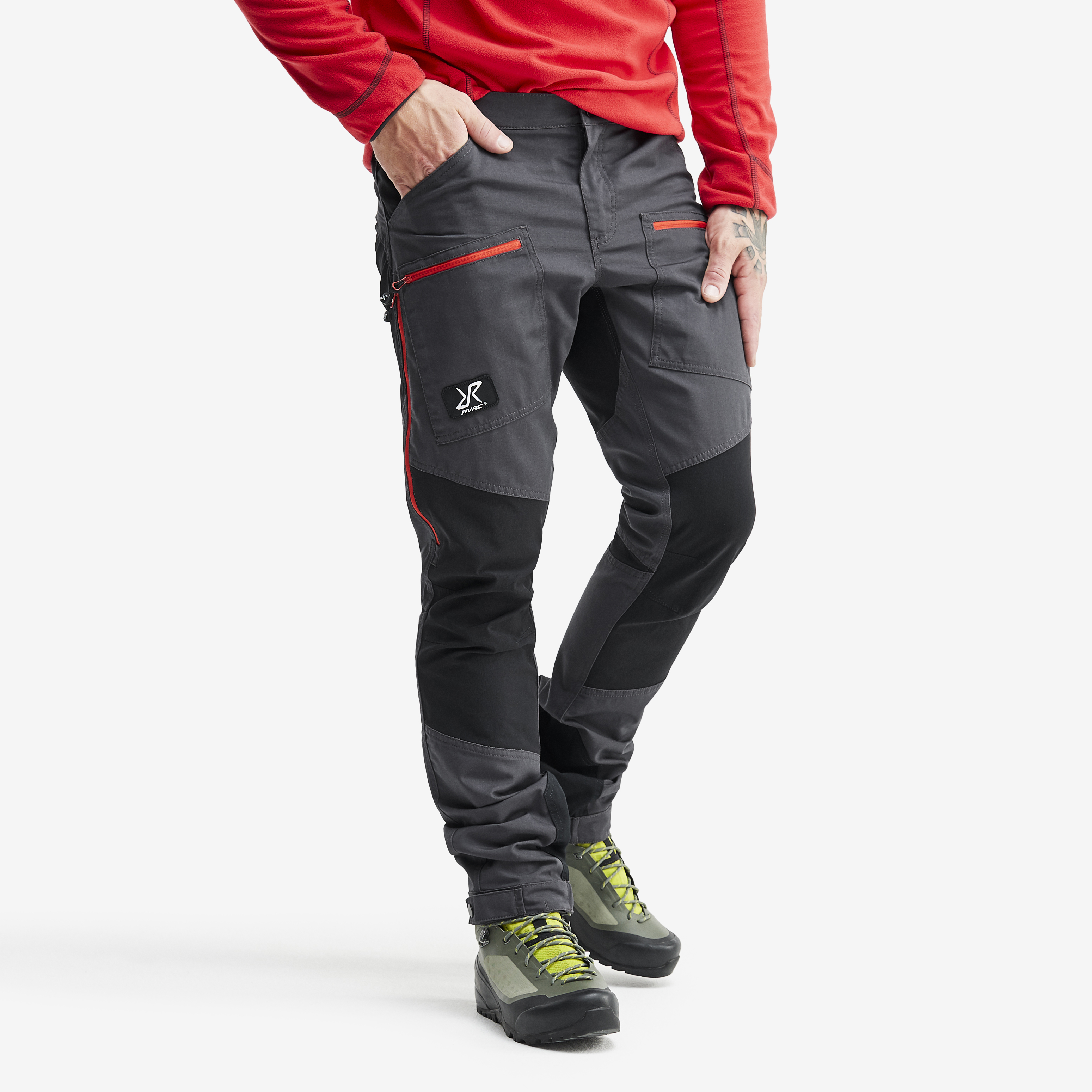 Nordwand Pro Pants Gunmetal/Red Homme