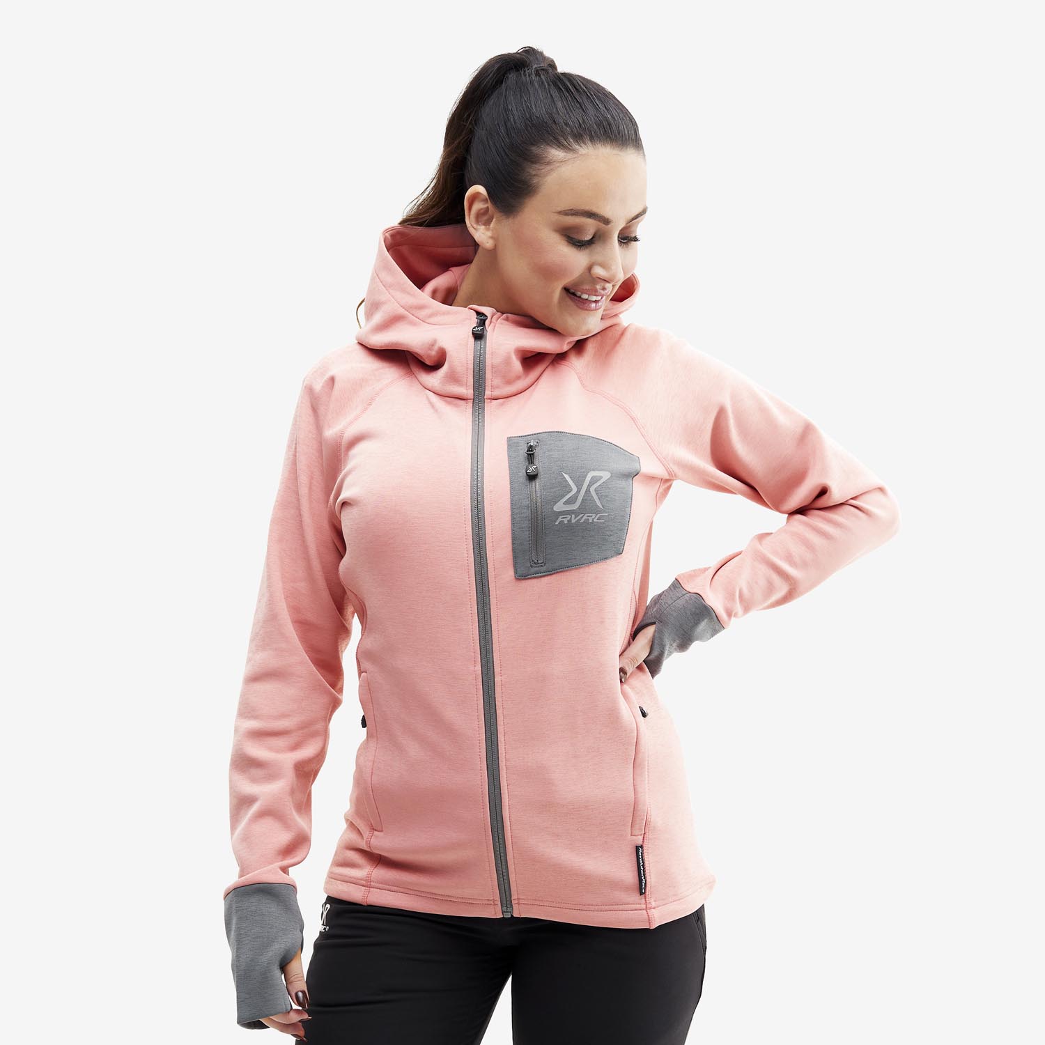 Illusion Hoodie Dusty Pink Dames