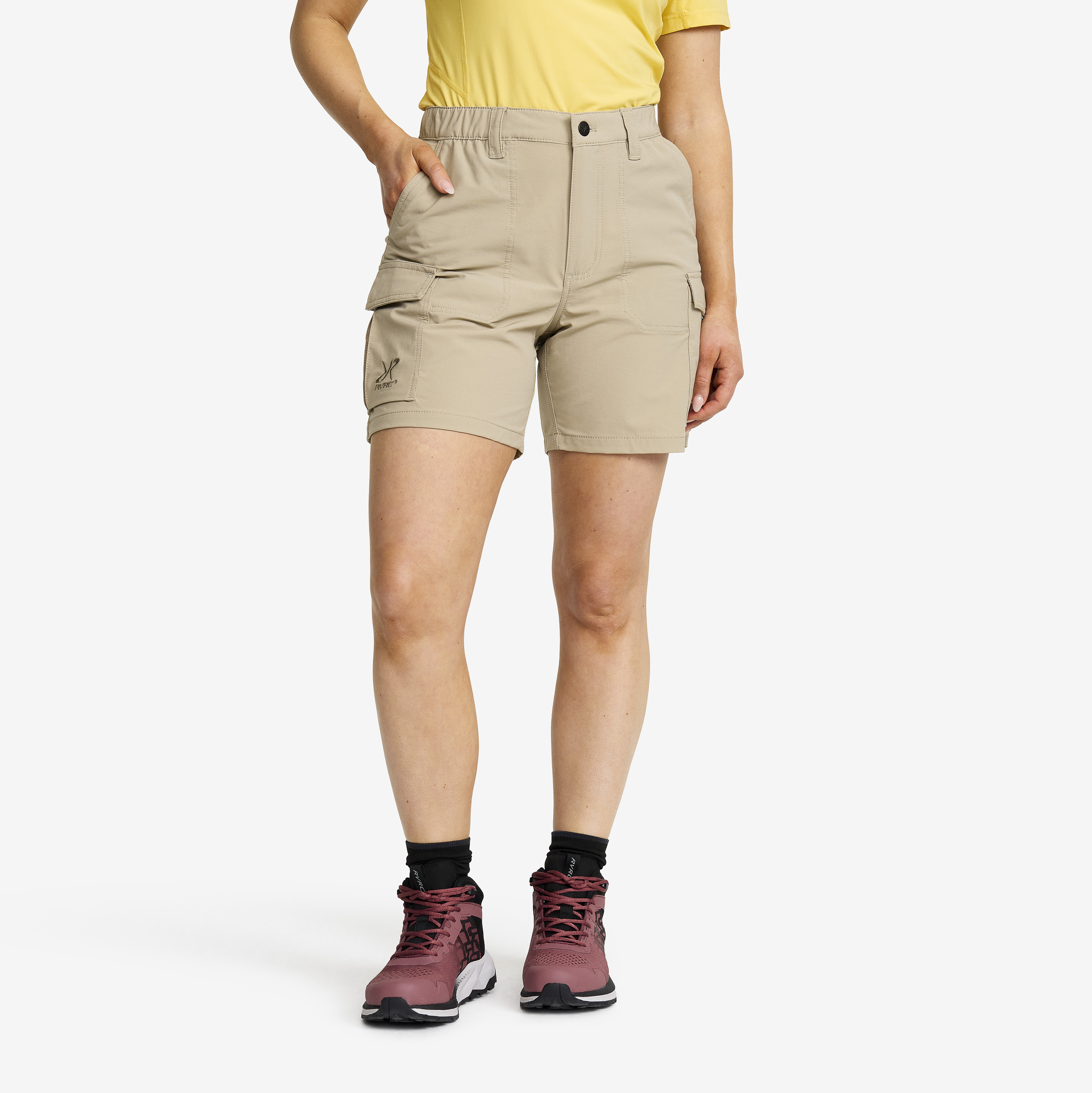 Adventure Cargo Stretch Shorts Aluminium Femme