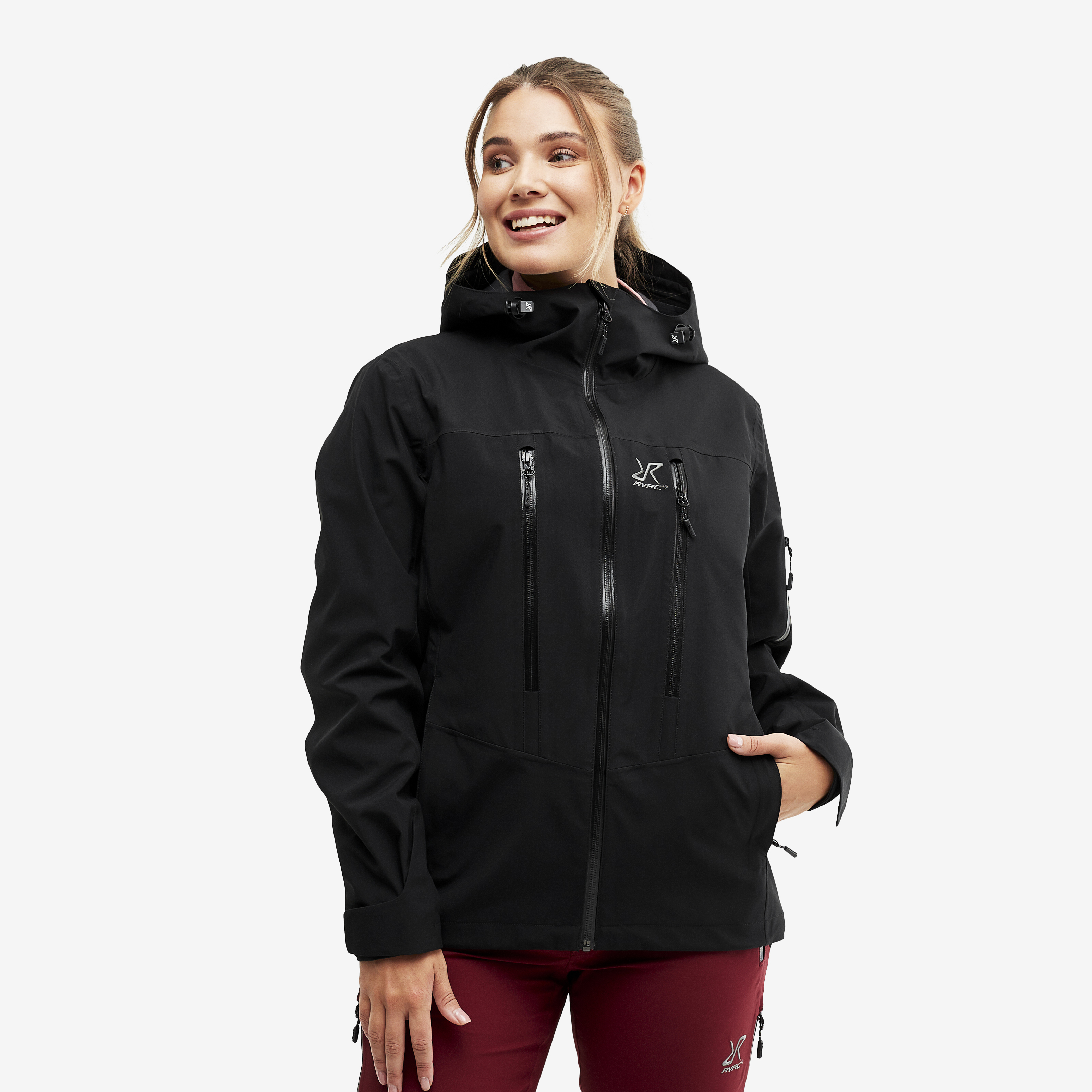 Whisper waterproof jacket for women in black