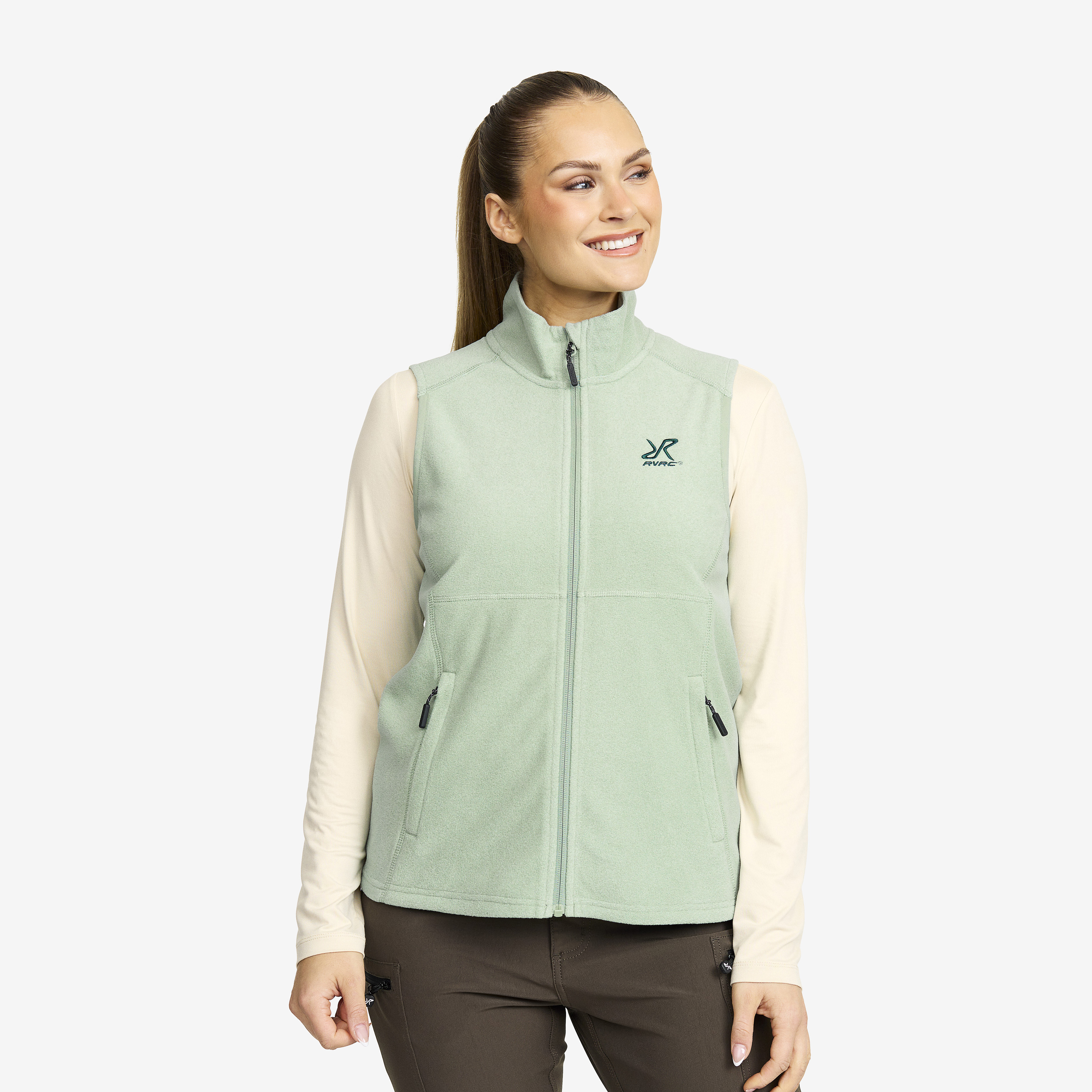 Essential Fleece Vest Dame Iceberg Green