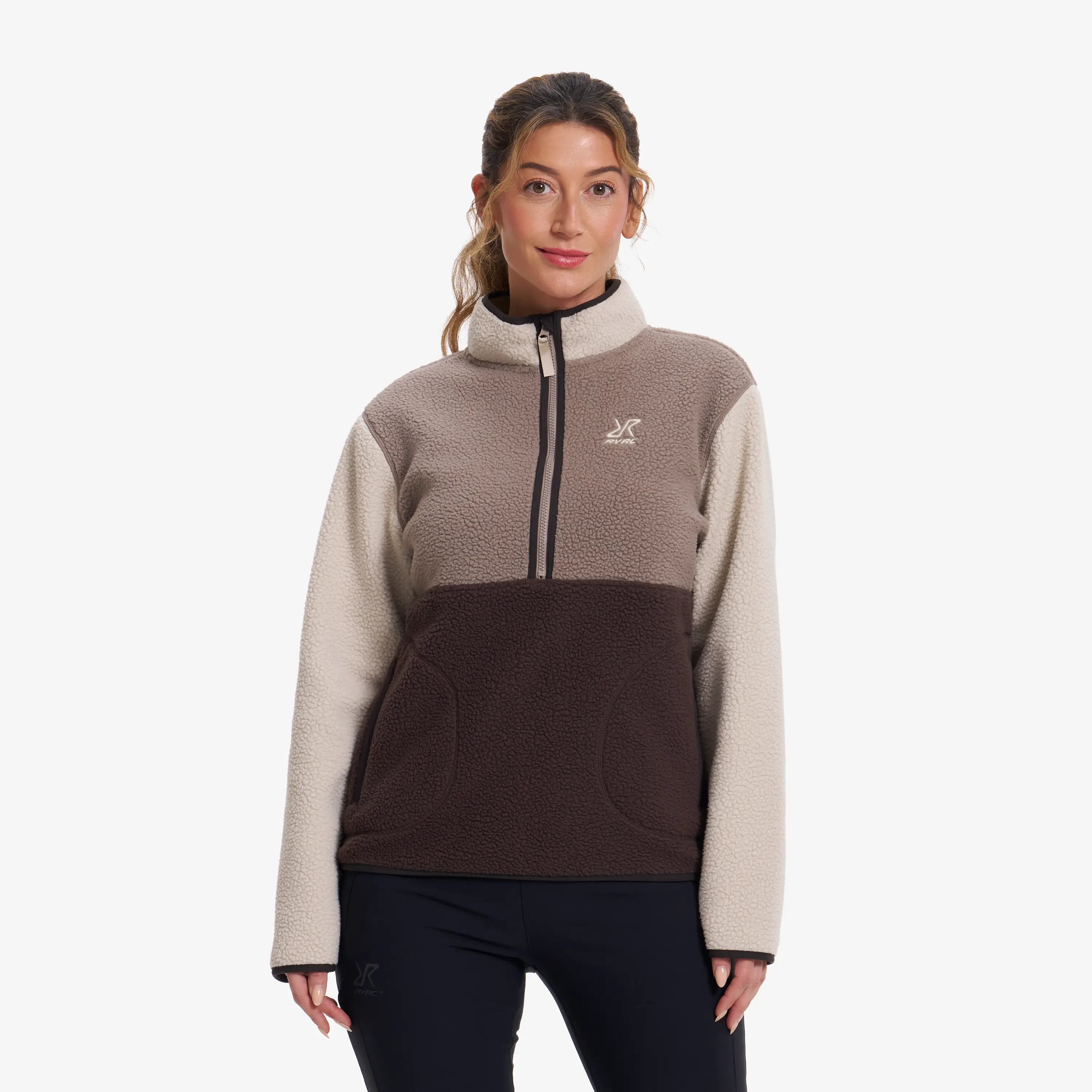 Canyon Half-zip Pile Fleece Seal Brown/Peyote Damen, 