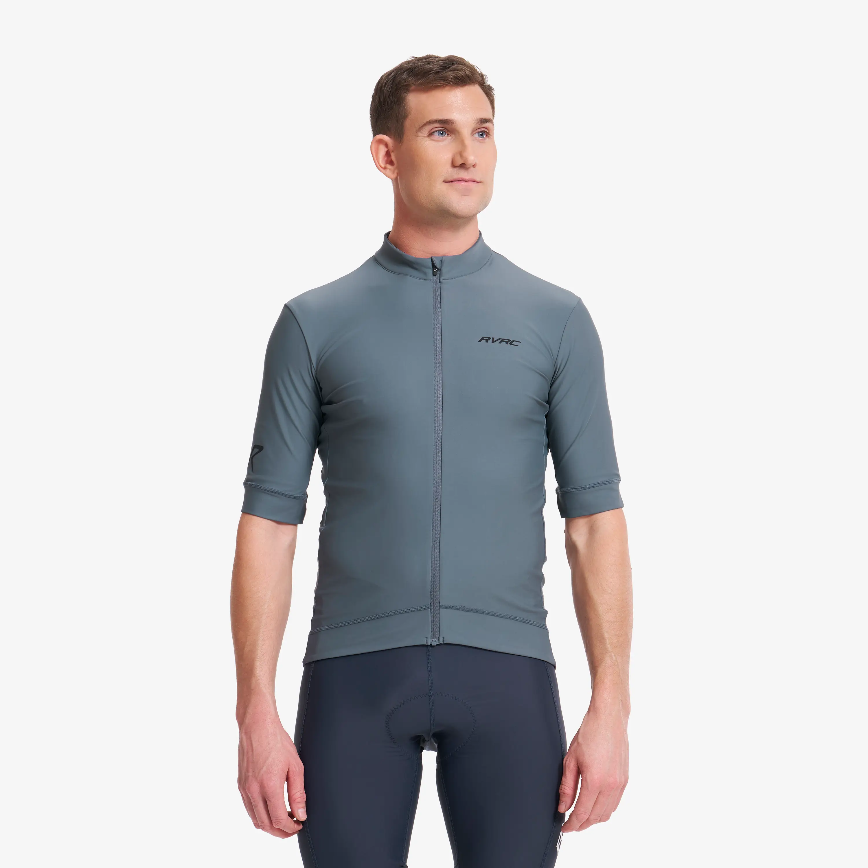 Velo Full-zip Cycling Jersey Turbulence Blue Herren, 