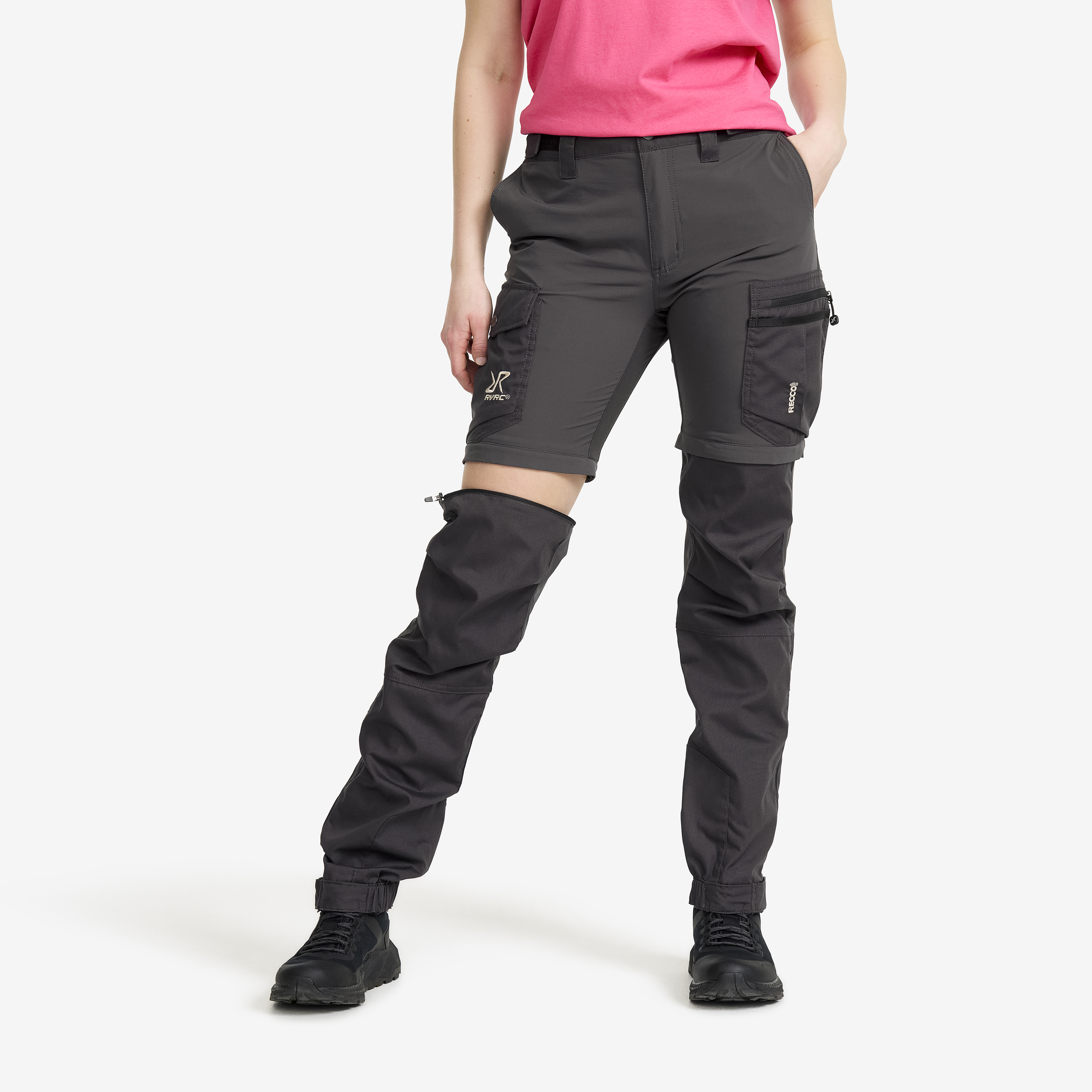 Rambler Lightweight Zip-off Trousers Anthracite Women,
