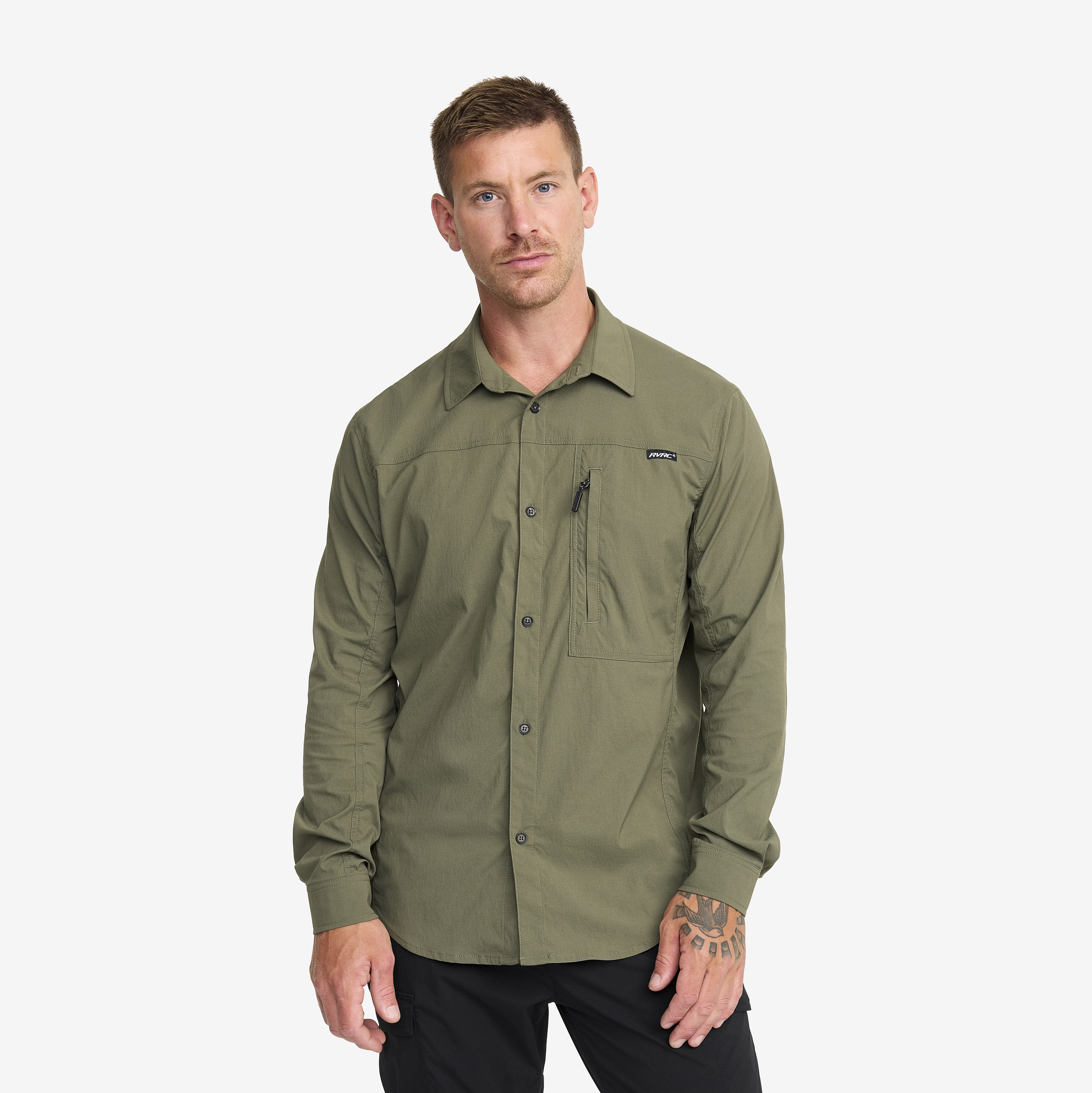 Preparation Stretch Shirt Grape Leaf Heren