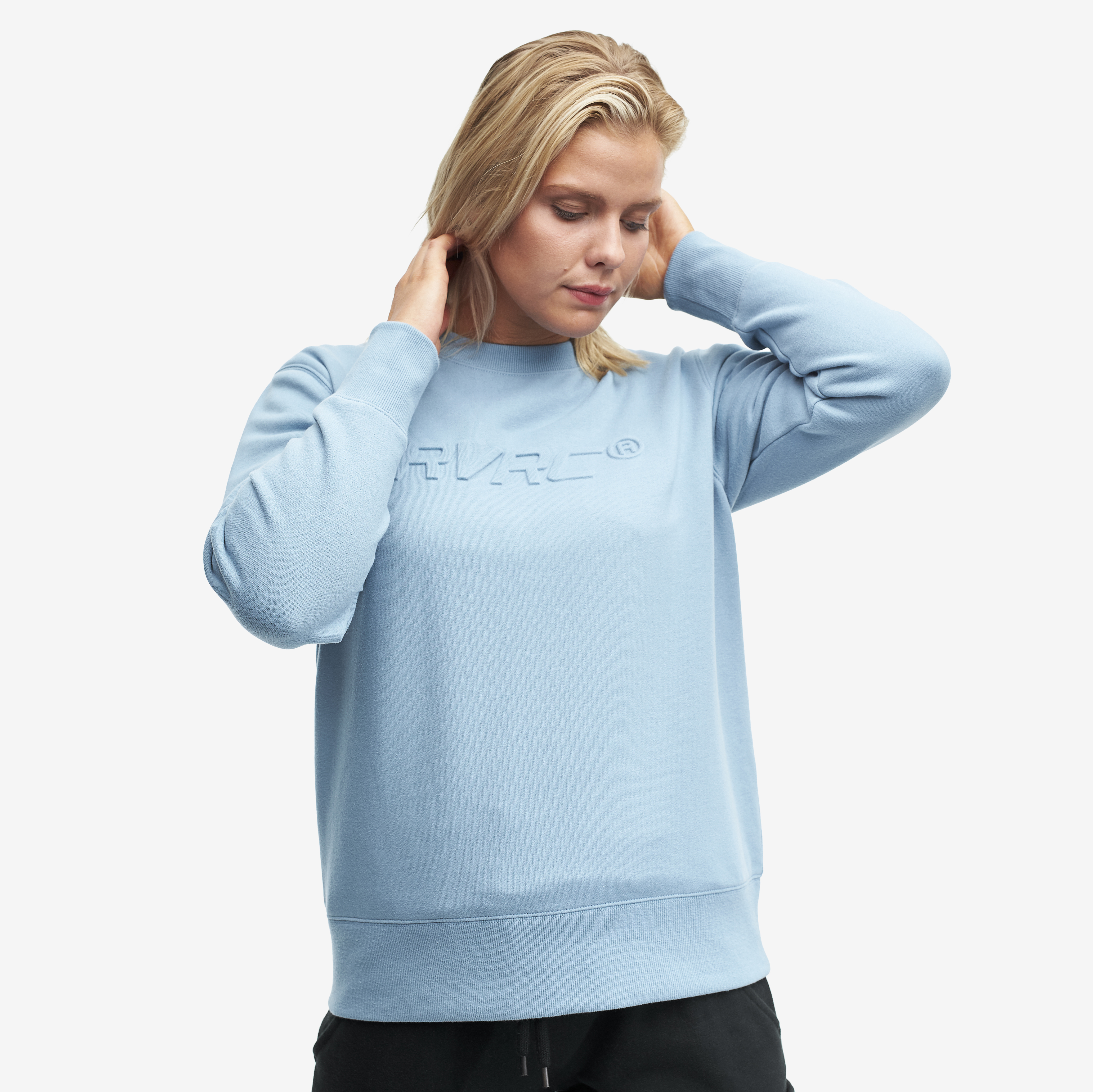 Slacker Sweater Faded Denim Dames