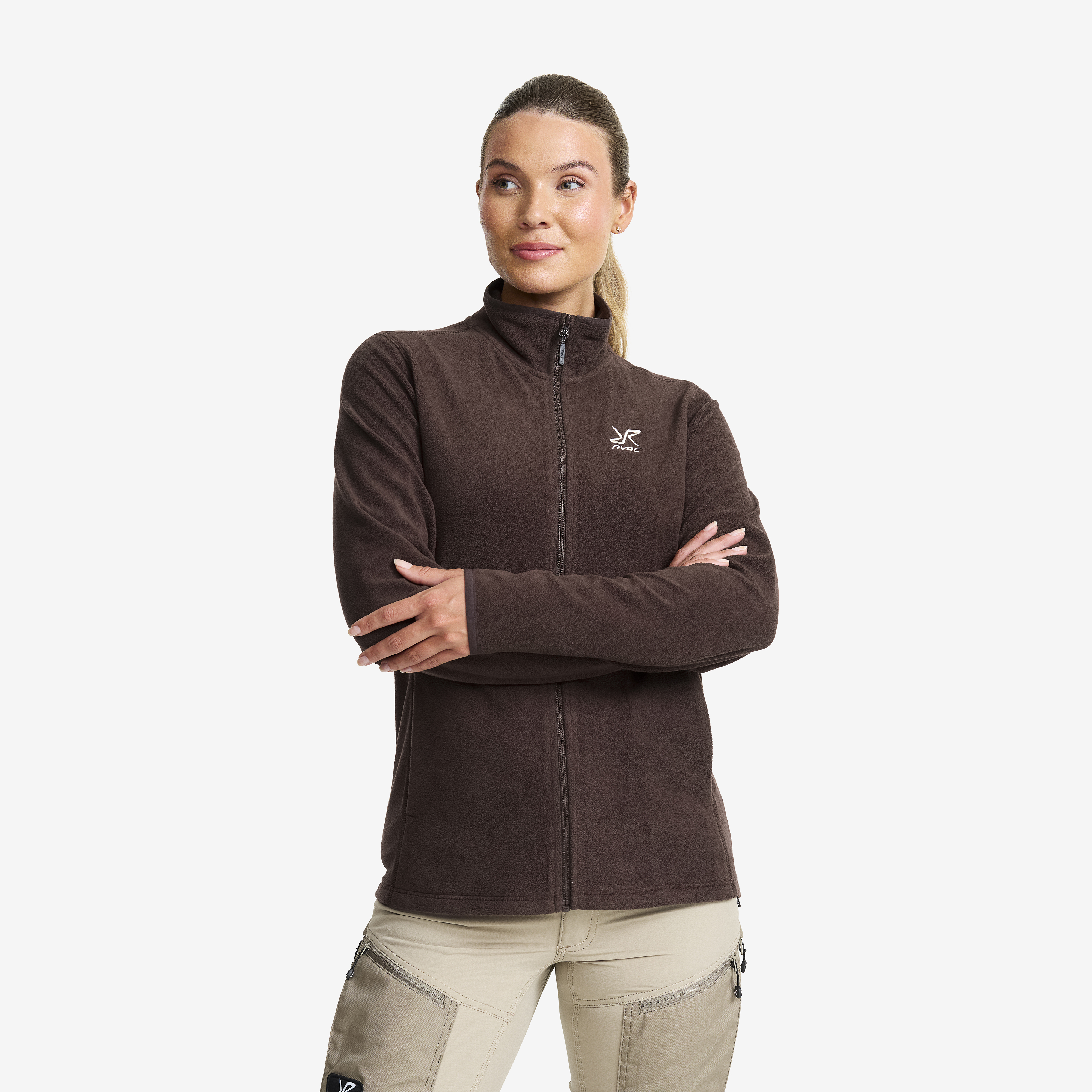 Hiker Full-zip Fleece Seal Brown Dame,