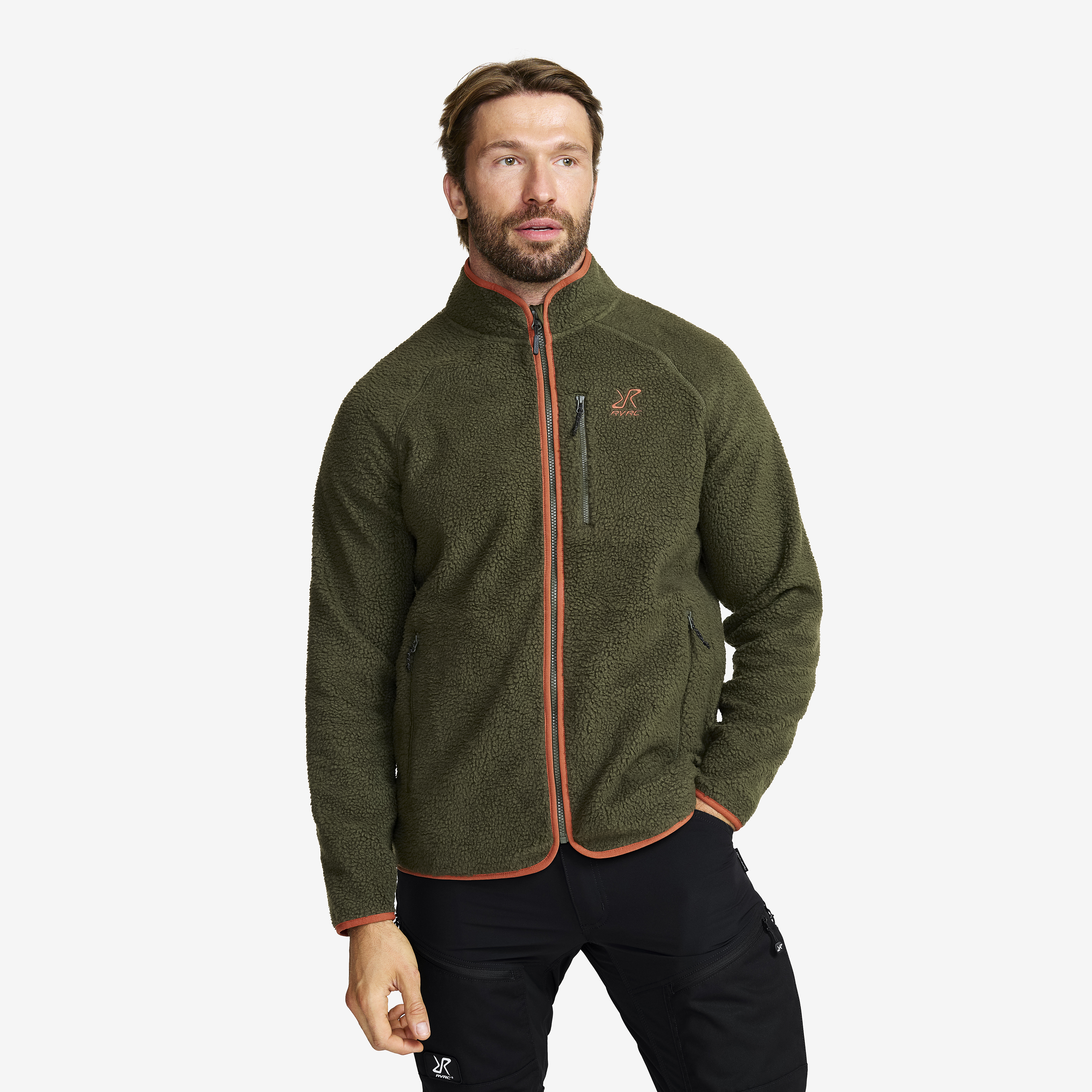 Canyon Full-zip Pile Fleece Forest Night/Rusty Orange Herre, 