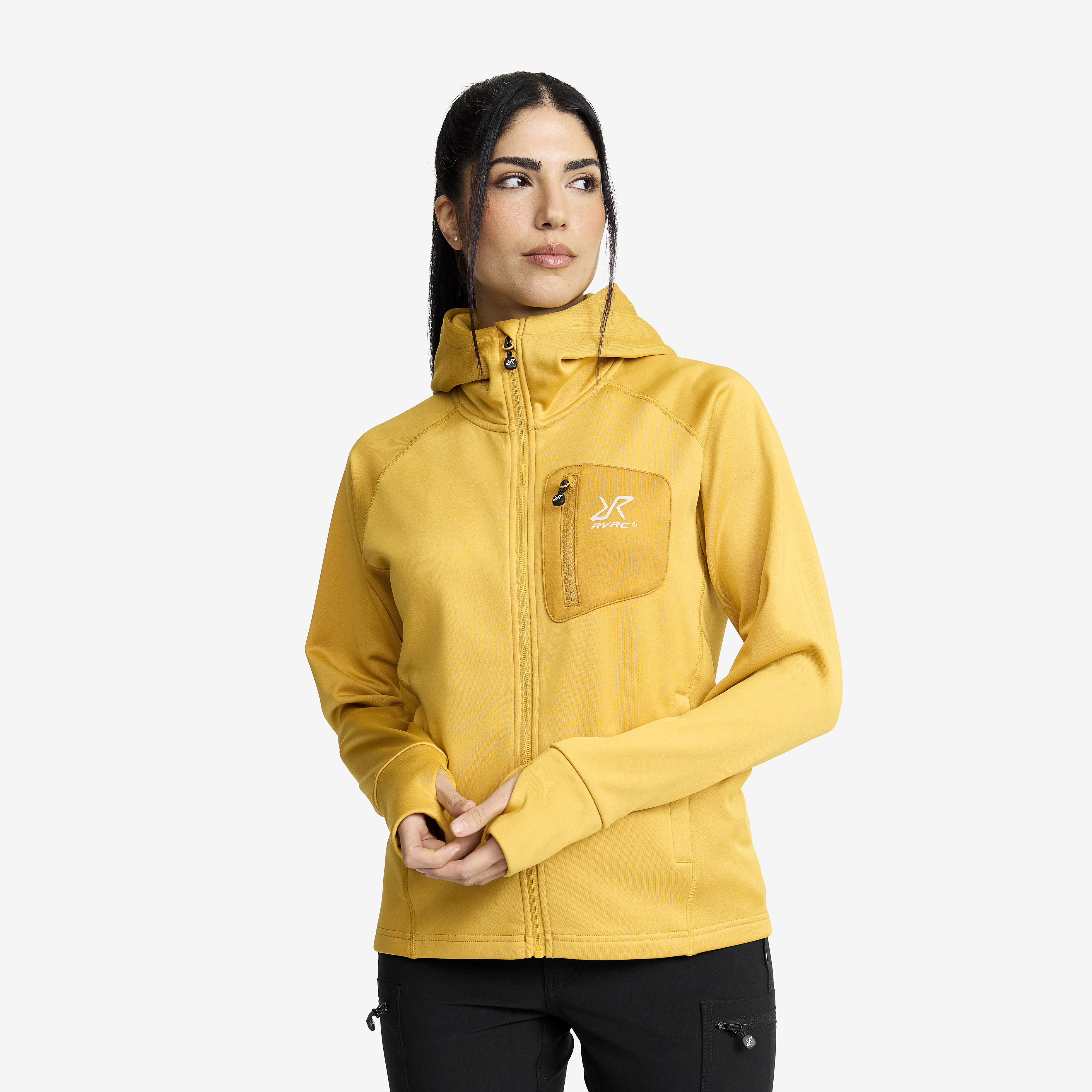 Evolution Stretch Fleece Hoodie Naiset Sauterne Koko:S – > Paidat > Hupparit