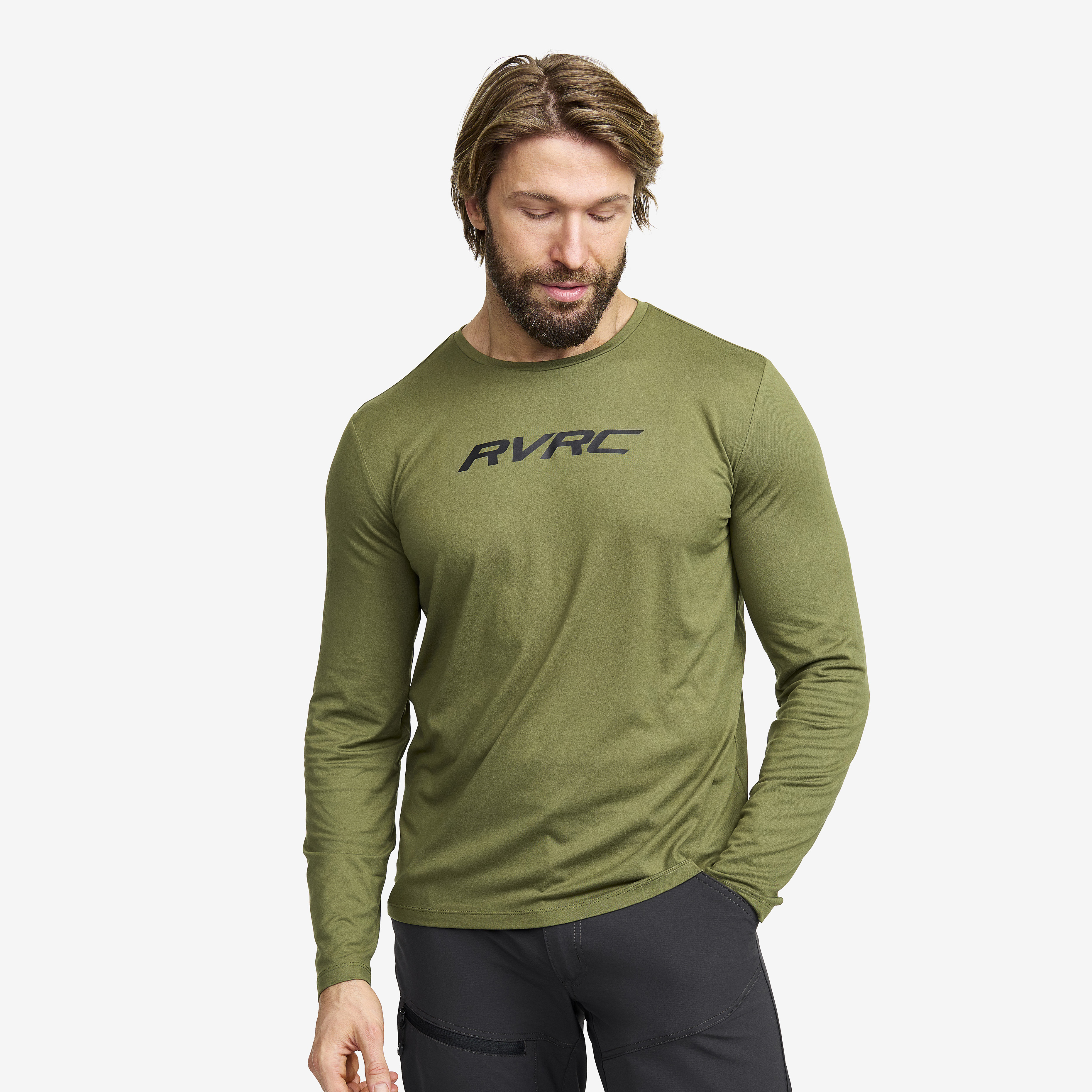 Mission Logo Long-sleeved T-shirt Cypress Hombres