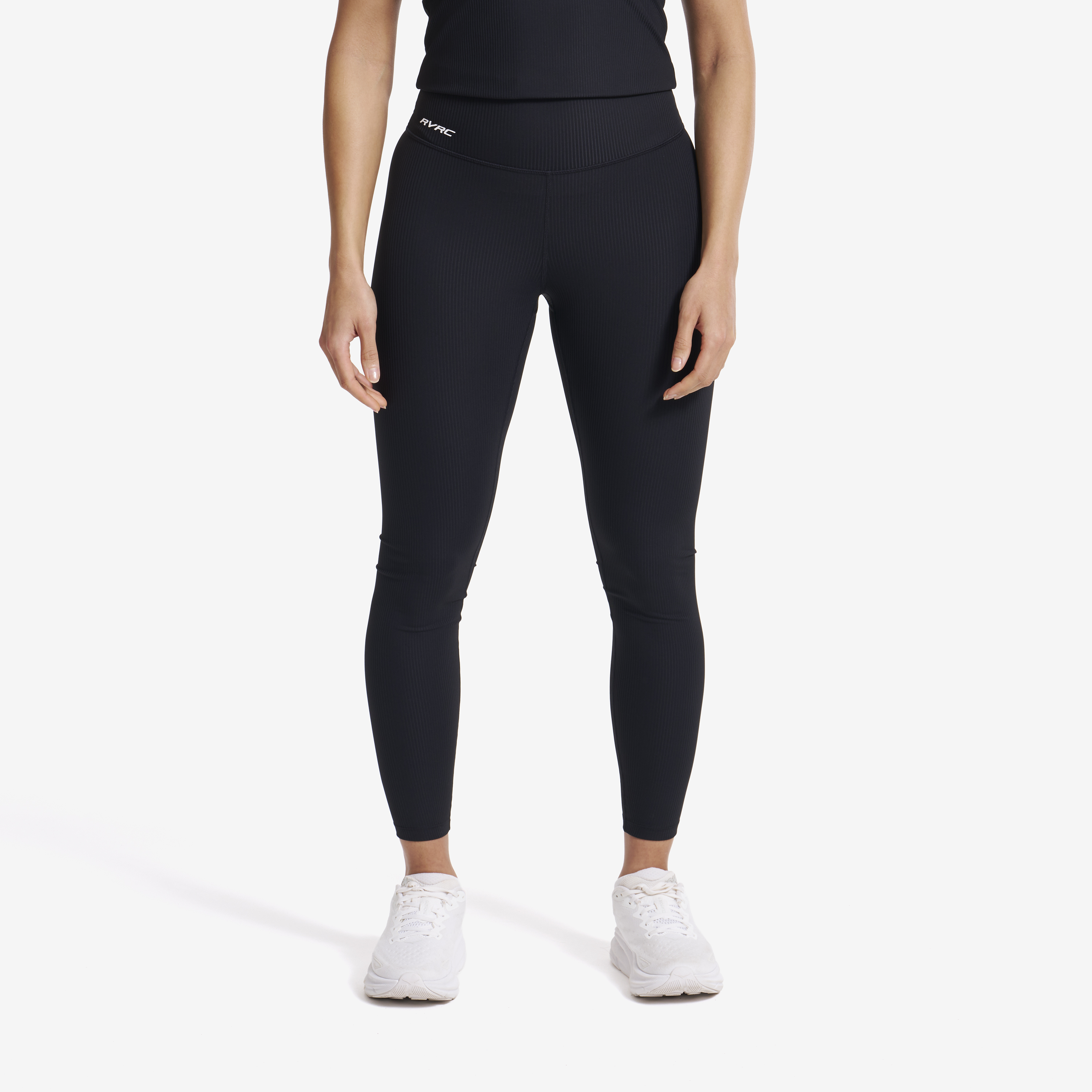 Shape Ribbed Leggings Black Naiset,