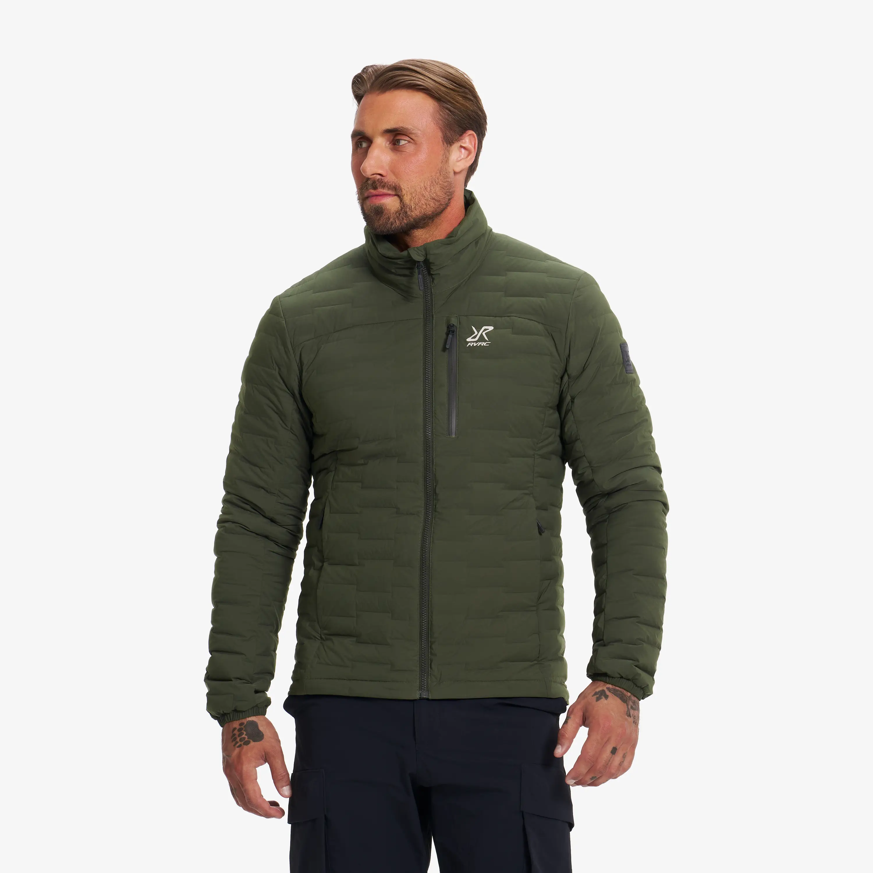 Flex Stretch Down Jacket Forest Night Homme, 