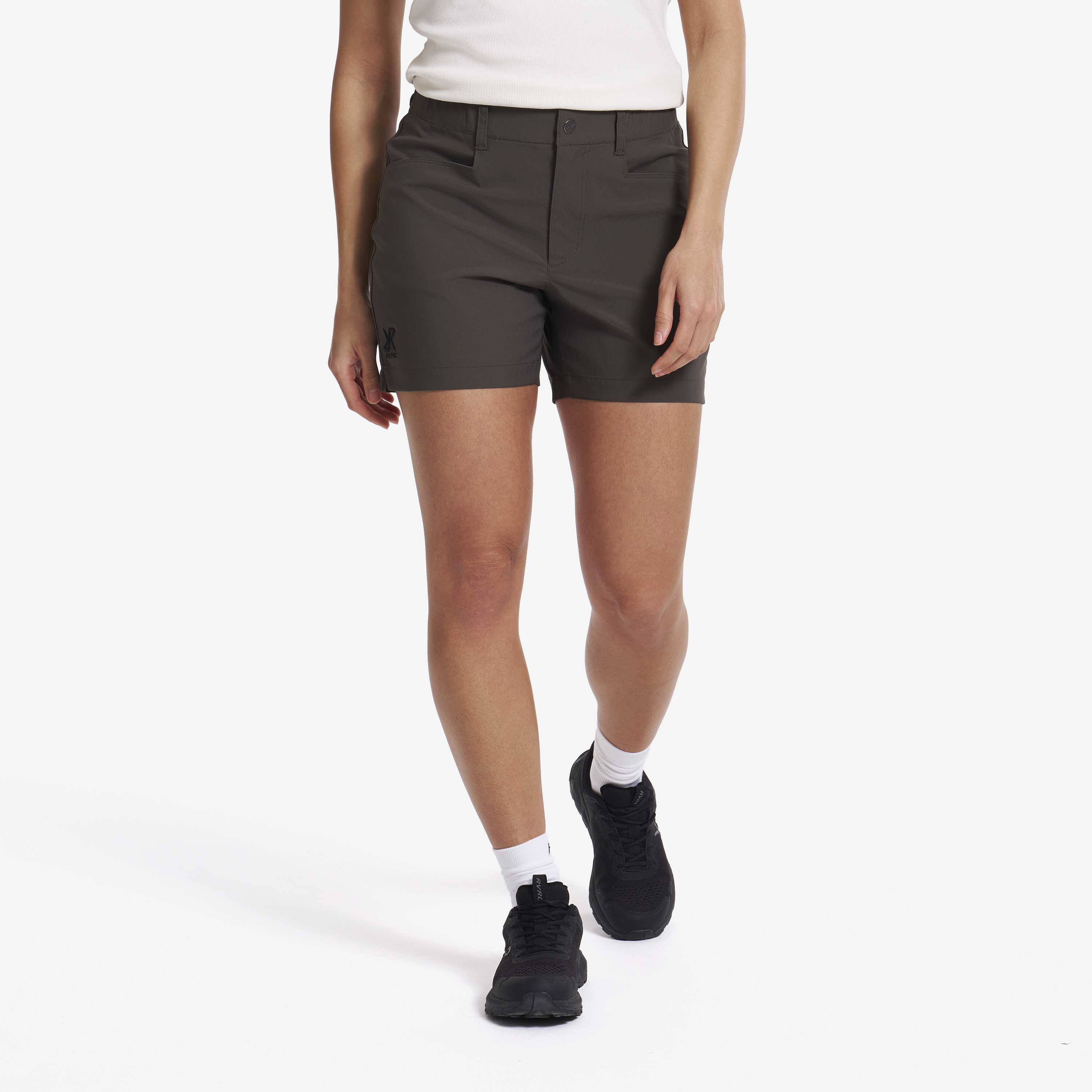 Twig High-waist Shorts Dame Moss Gray, Størrelse:2XL - Dame > Bukser > Shorts