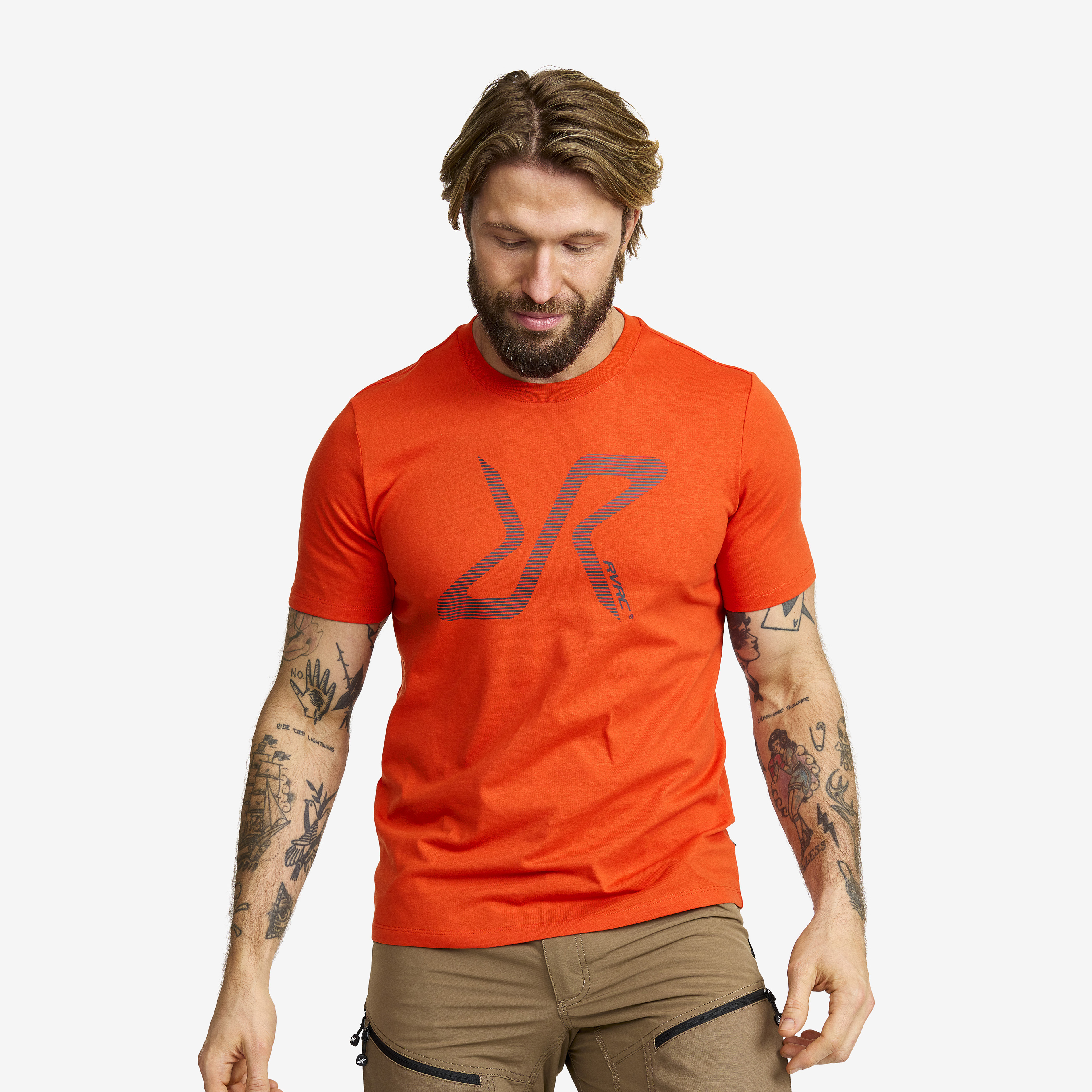 Easy Graphic Logo T-Shirt Pureed Pumpkin Herr