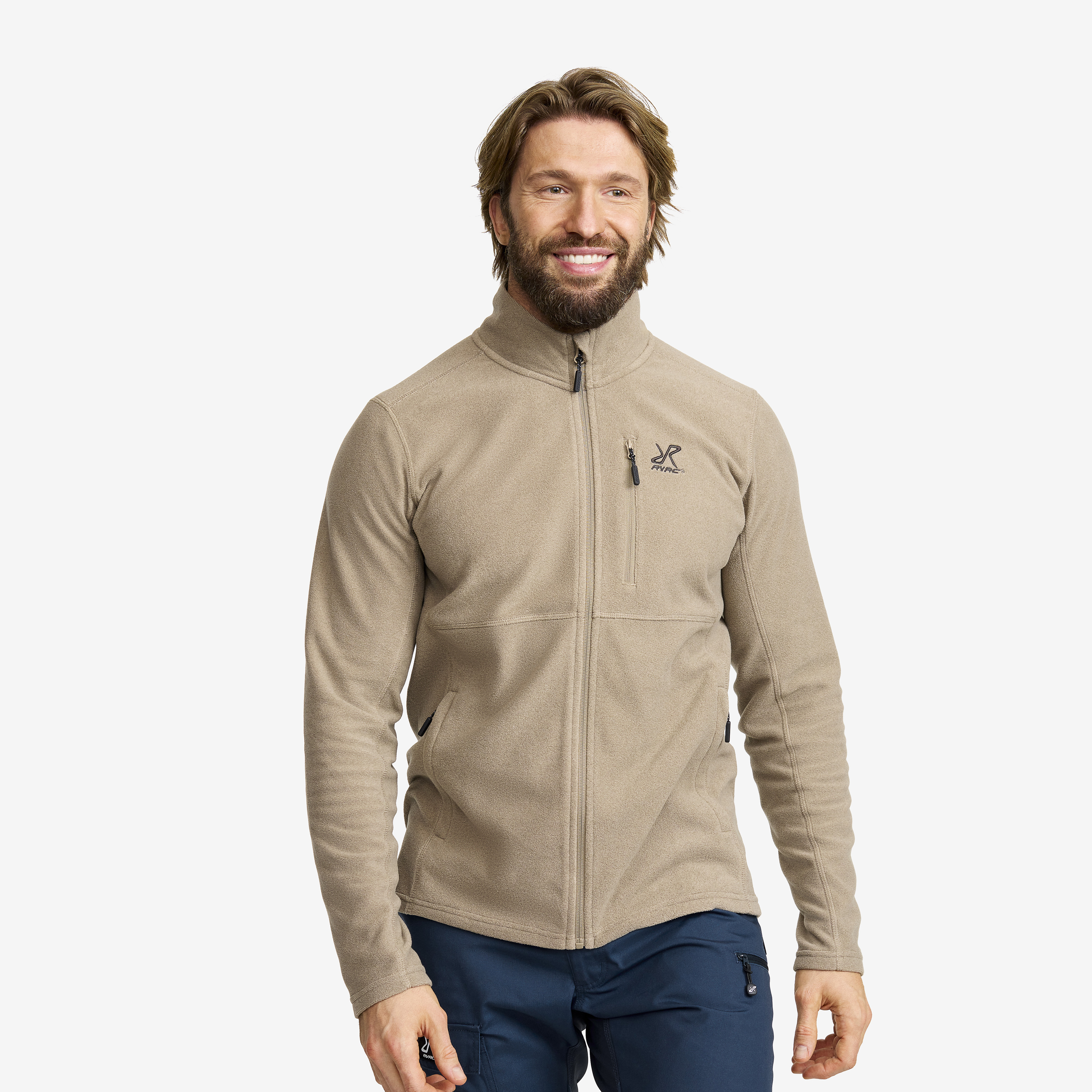 Essential Full-zip Fleece Brindle Miehet,