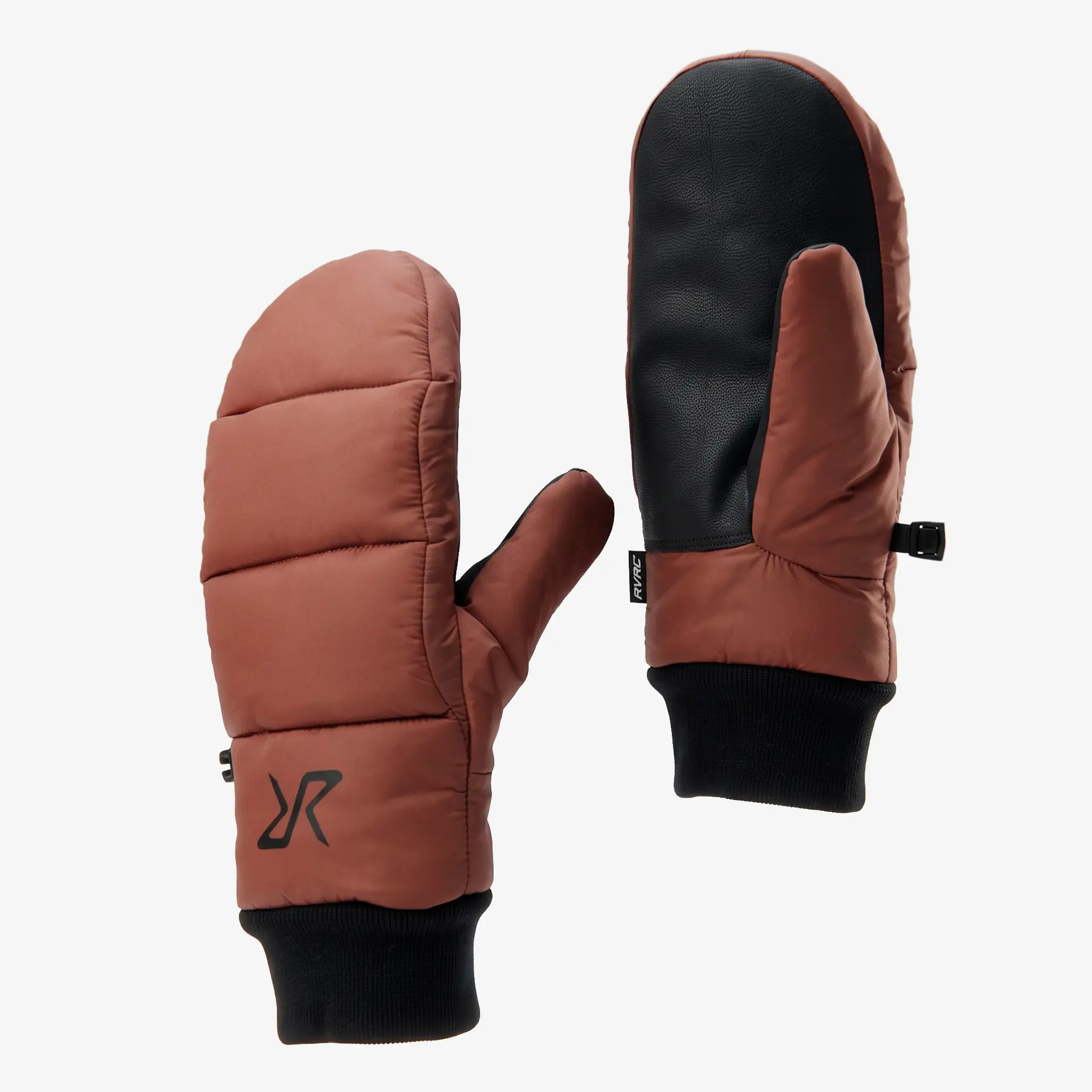 Puffer Mittens Pink Mahogany, 