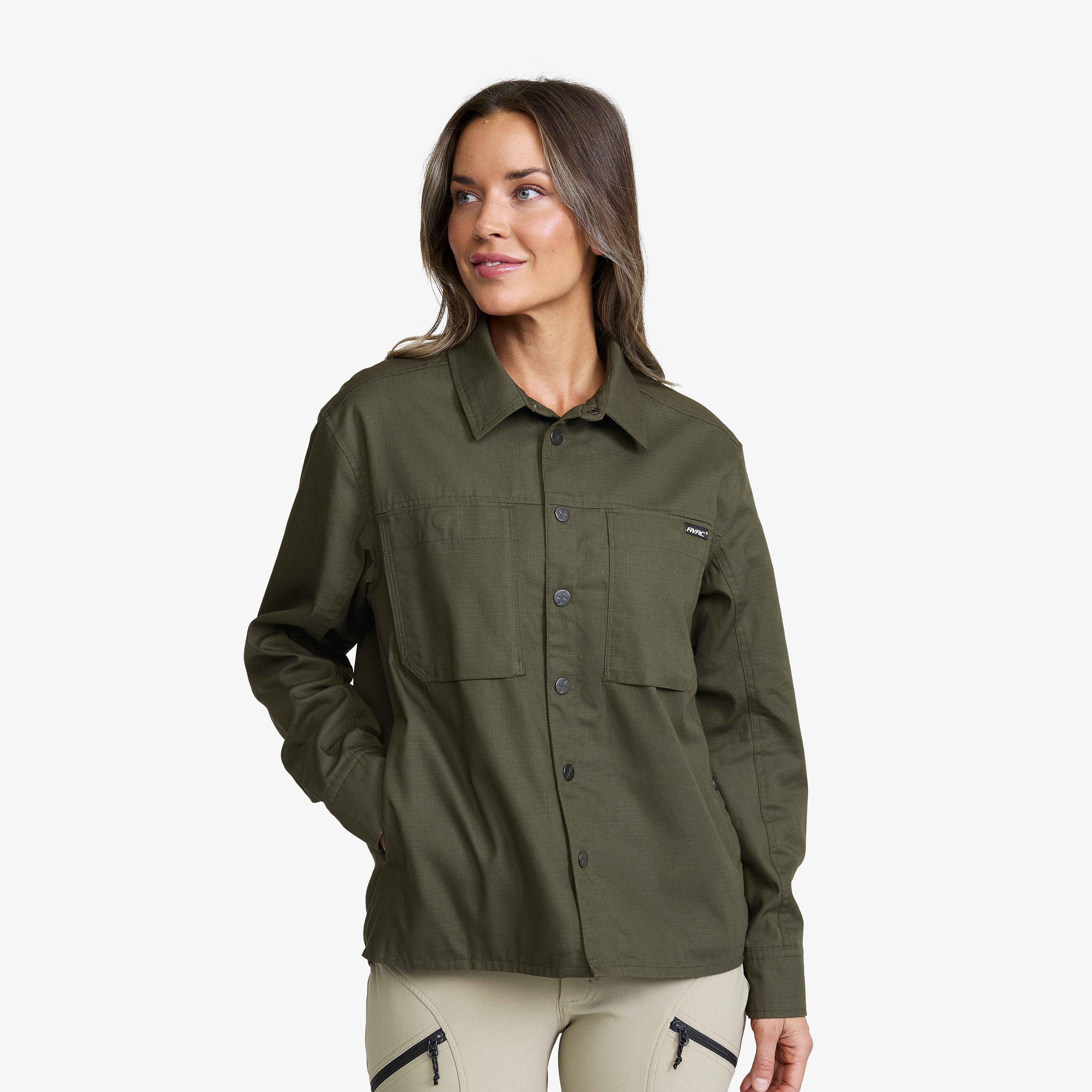 Outback Fleece Lined Overshirt Deep Depths Dame