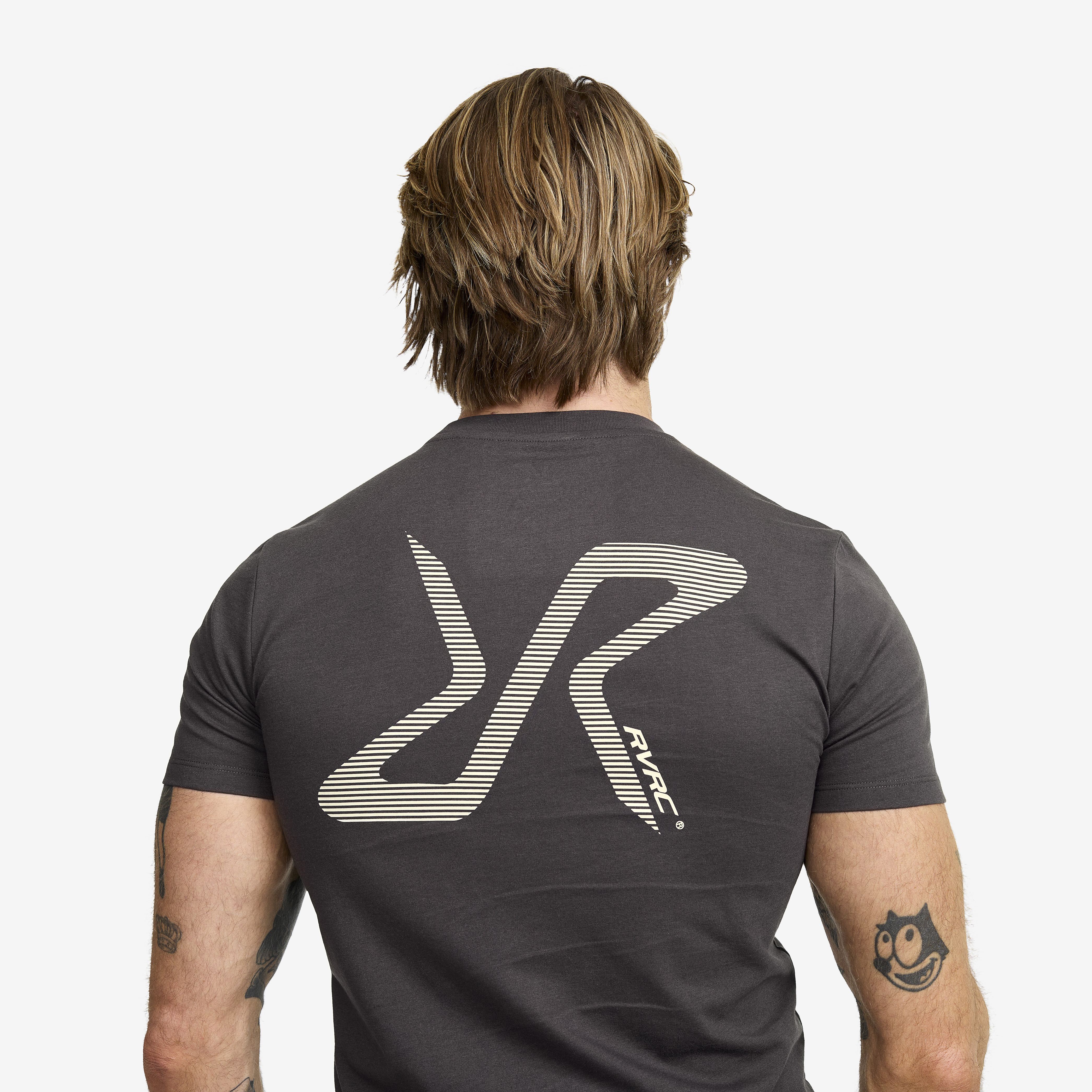 Easy Graphic Logo T-shirt Slim Fit Anthracite Herren,