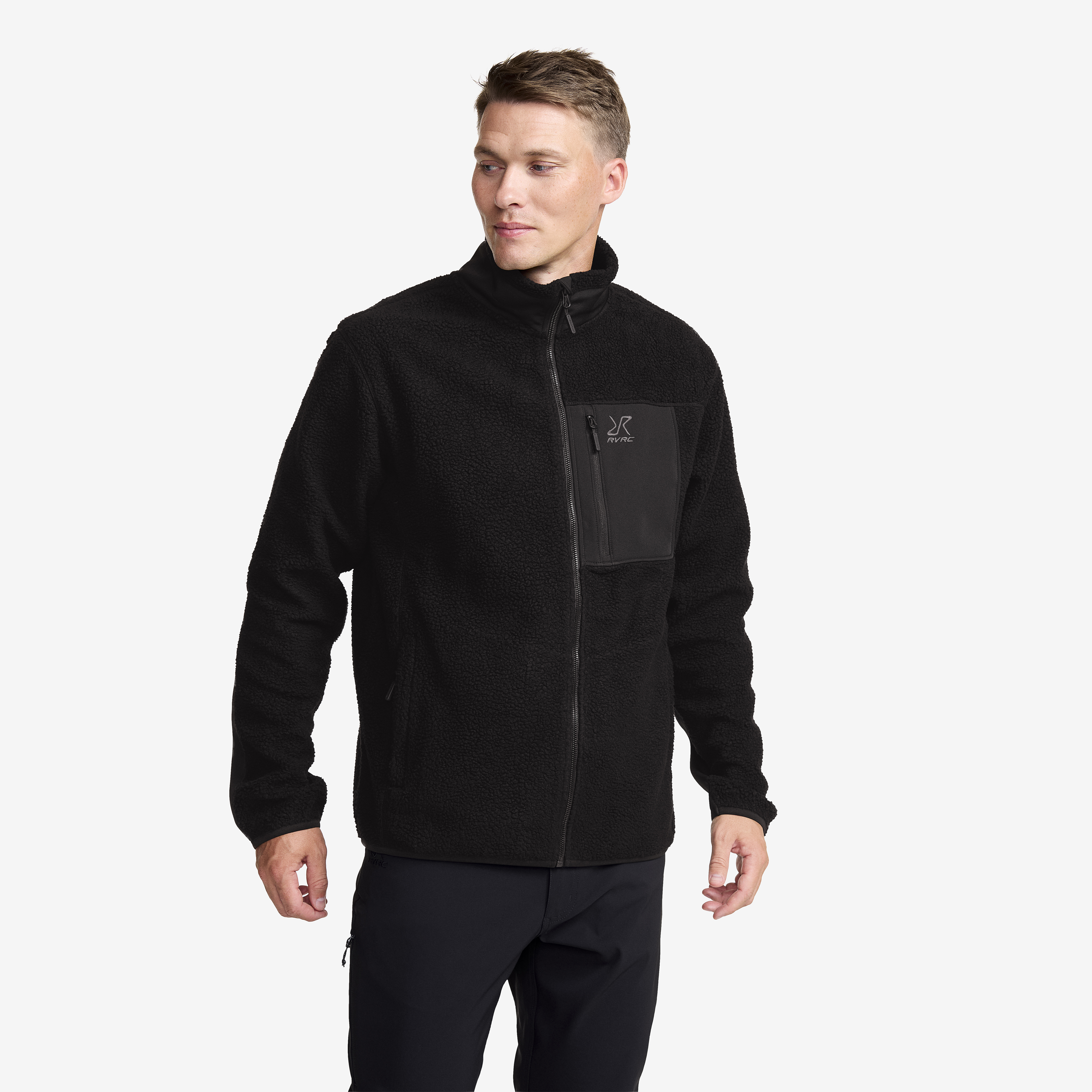 High Pile Fleece Jacket Black Men, 