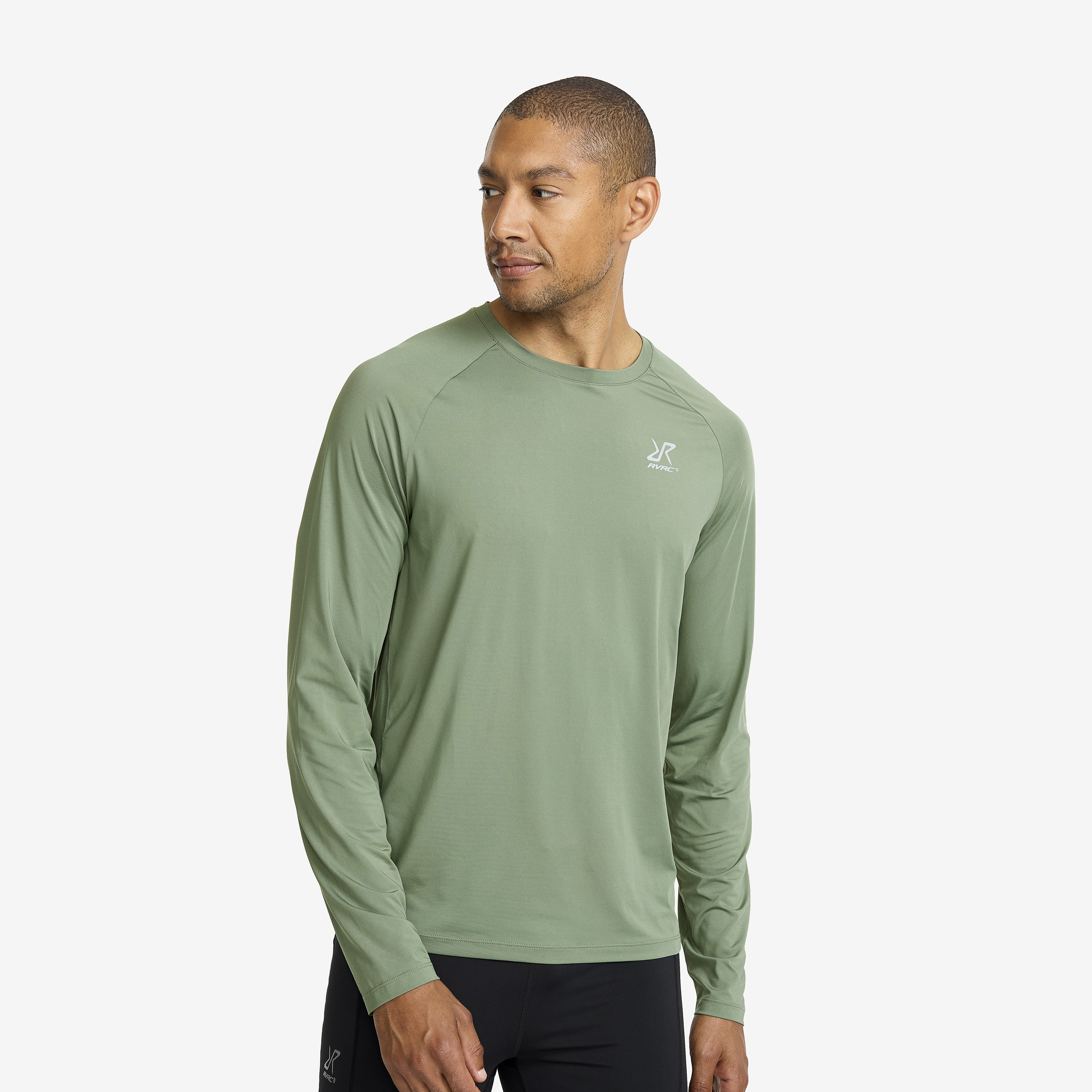 Stride Active Long-sleeved T-shirt Dusty Green Hombres