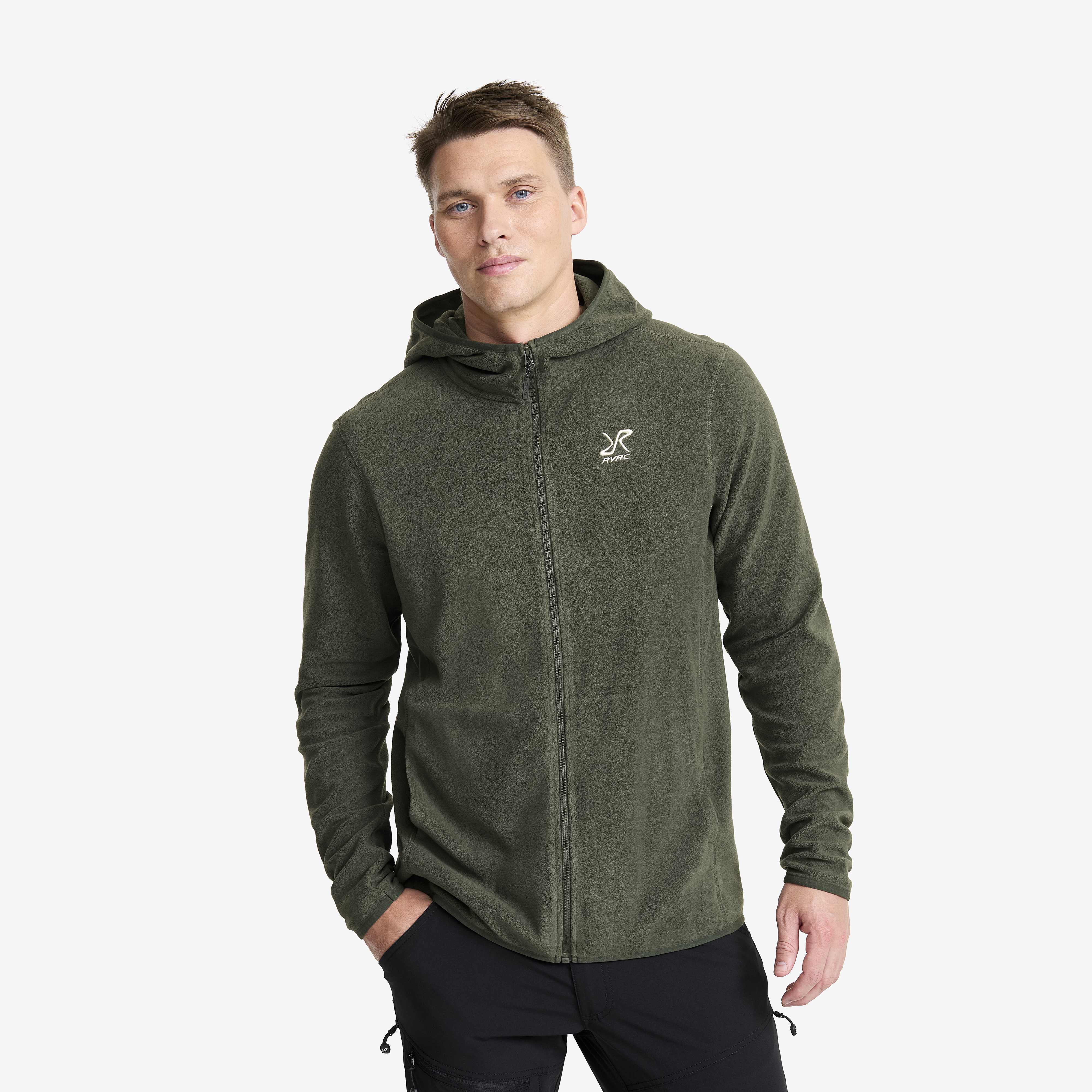 Hiker Fleece Hoodie Kambaba Green Meestele, 