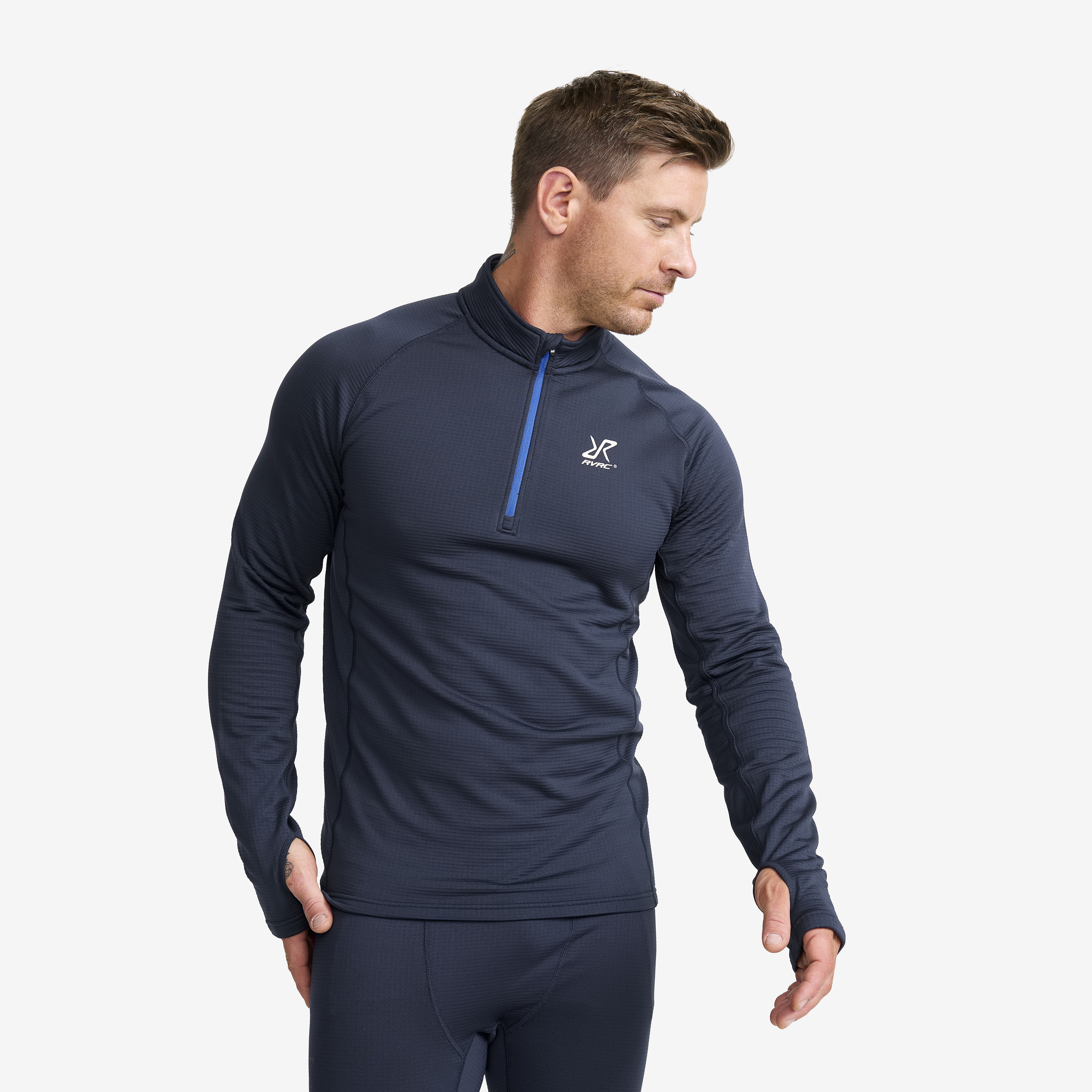 RevolutionRace Waffle Half-zip Baselayer Top Herre