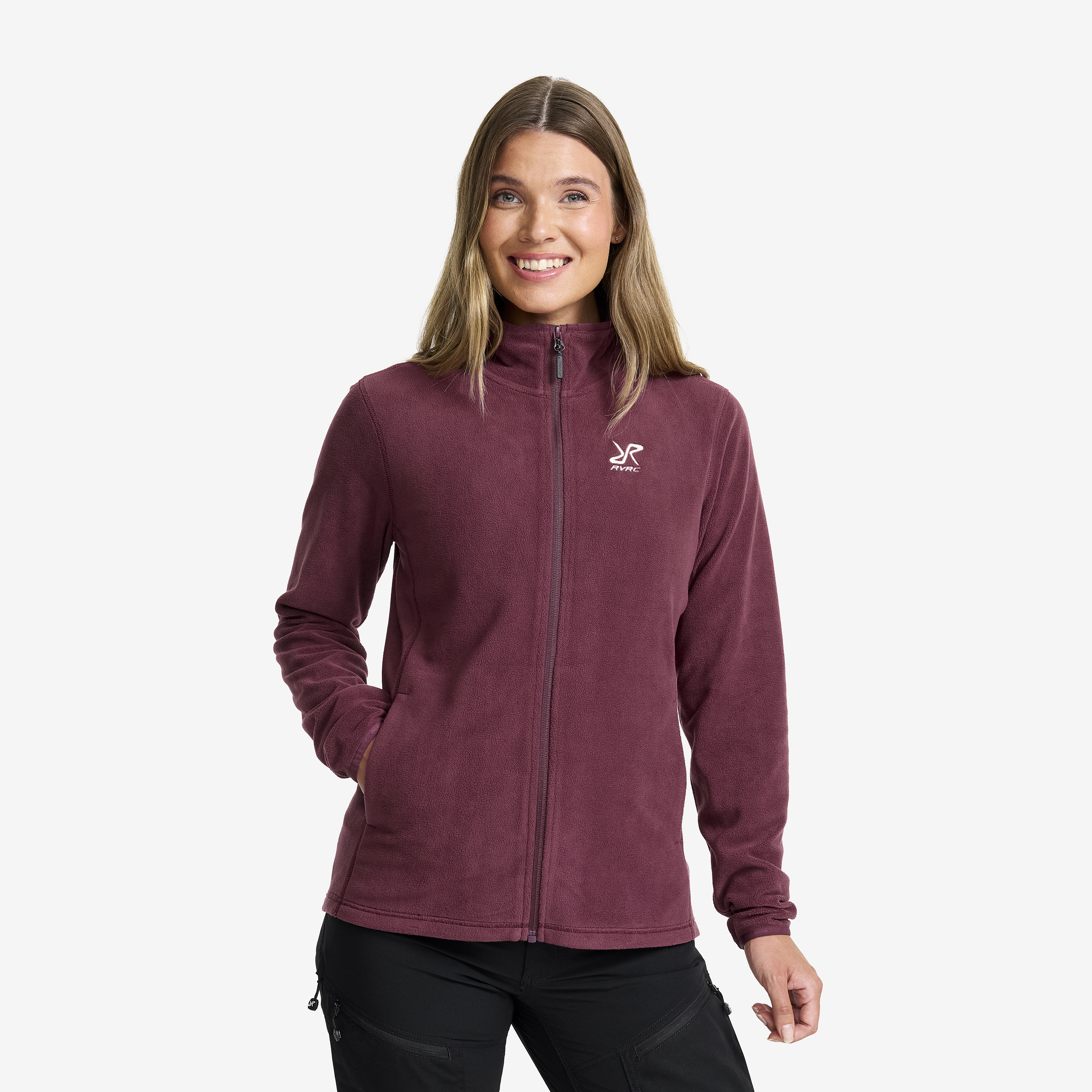 Hiker Full-zip Fleece Mauve Wine Damen,