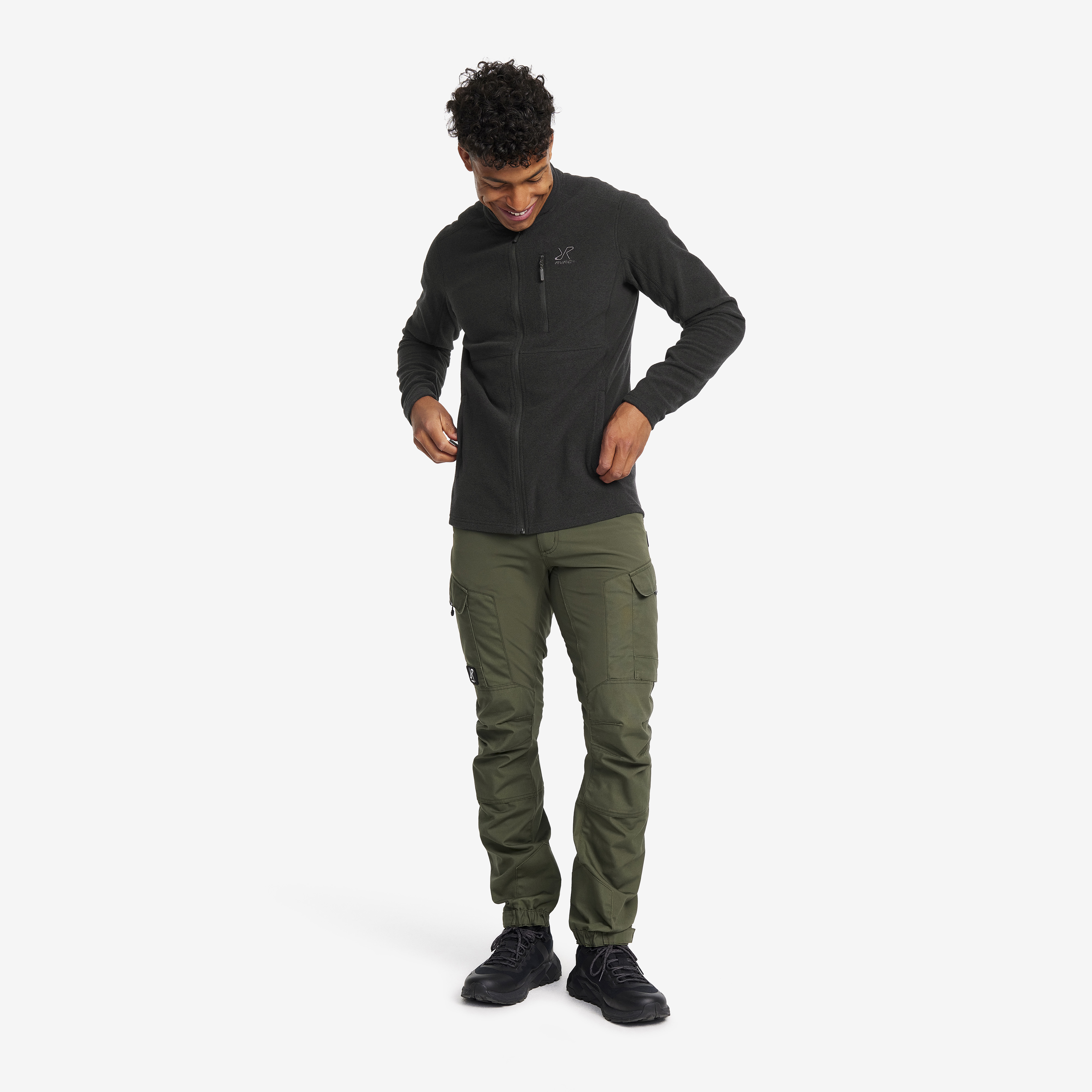 Essential Full-zip Fleece Homme Black | RevolutionRace