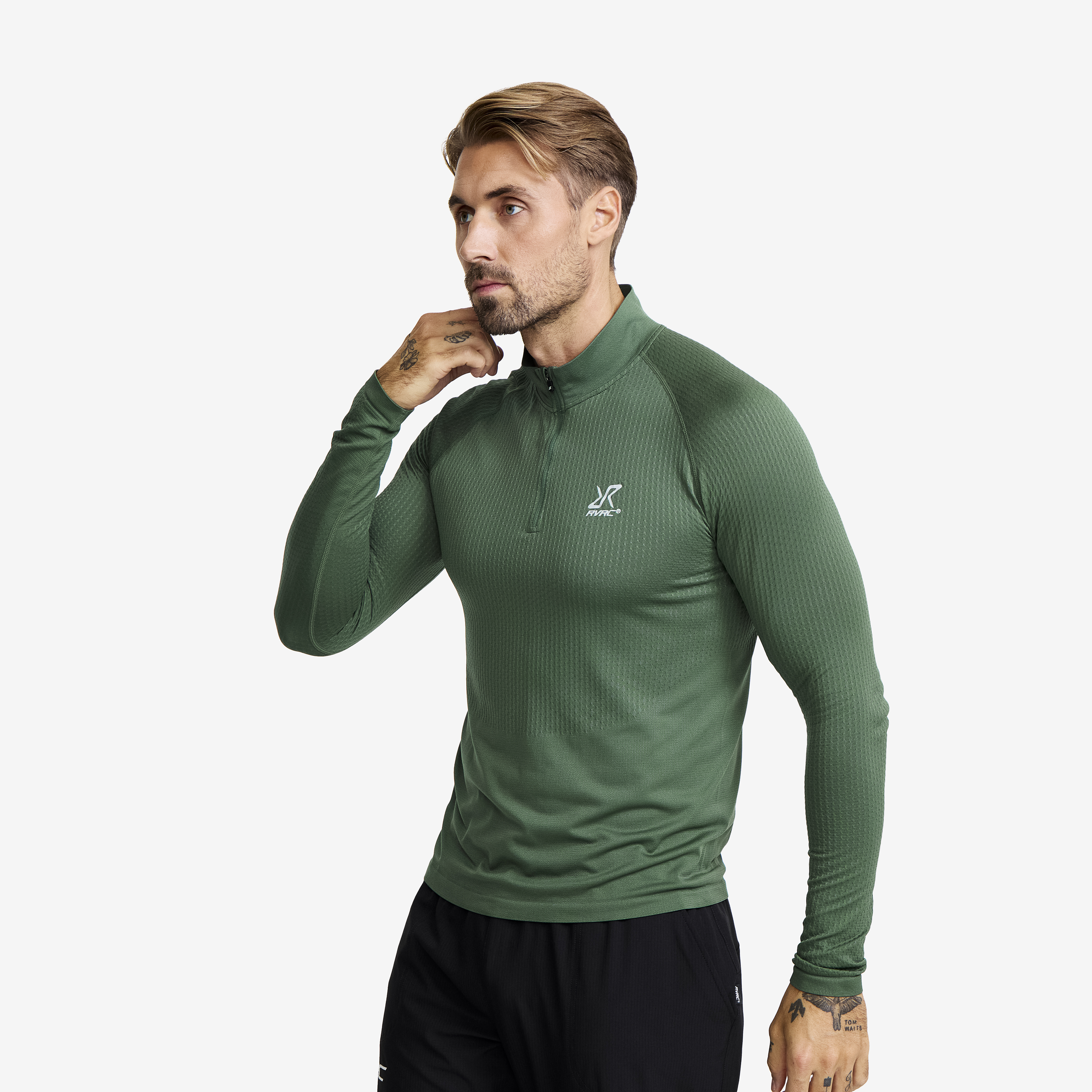 Focus Half-zip Seamless Top – Herr – Garden Topiary Storlek:3XL-4XL – Herr > Tröjor > Skjortor & Långärmade Tröjor