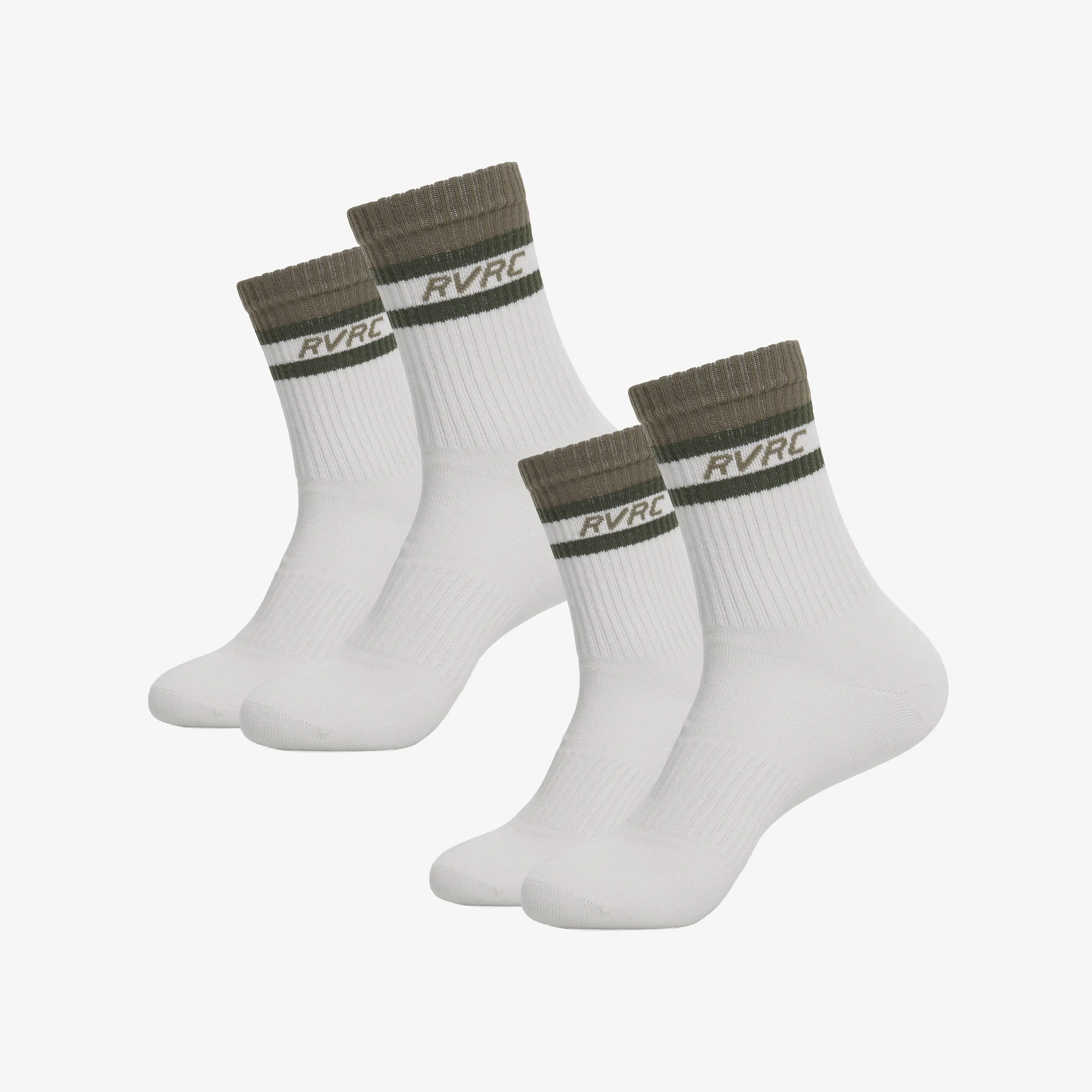 2-pack Daily Striped Socks Forest Green/Vetiver Green,