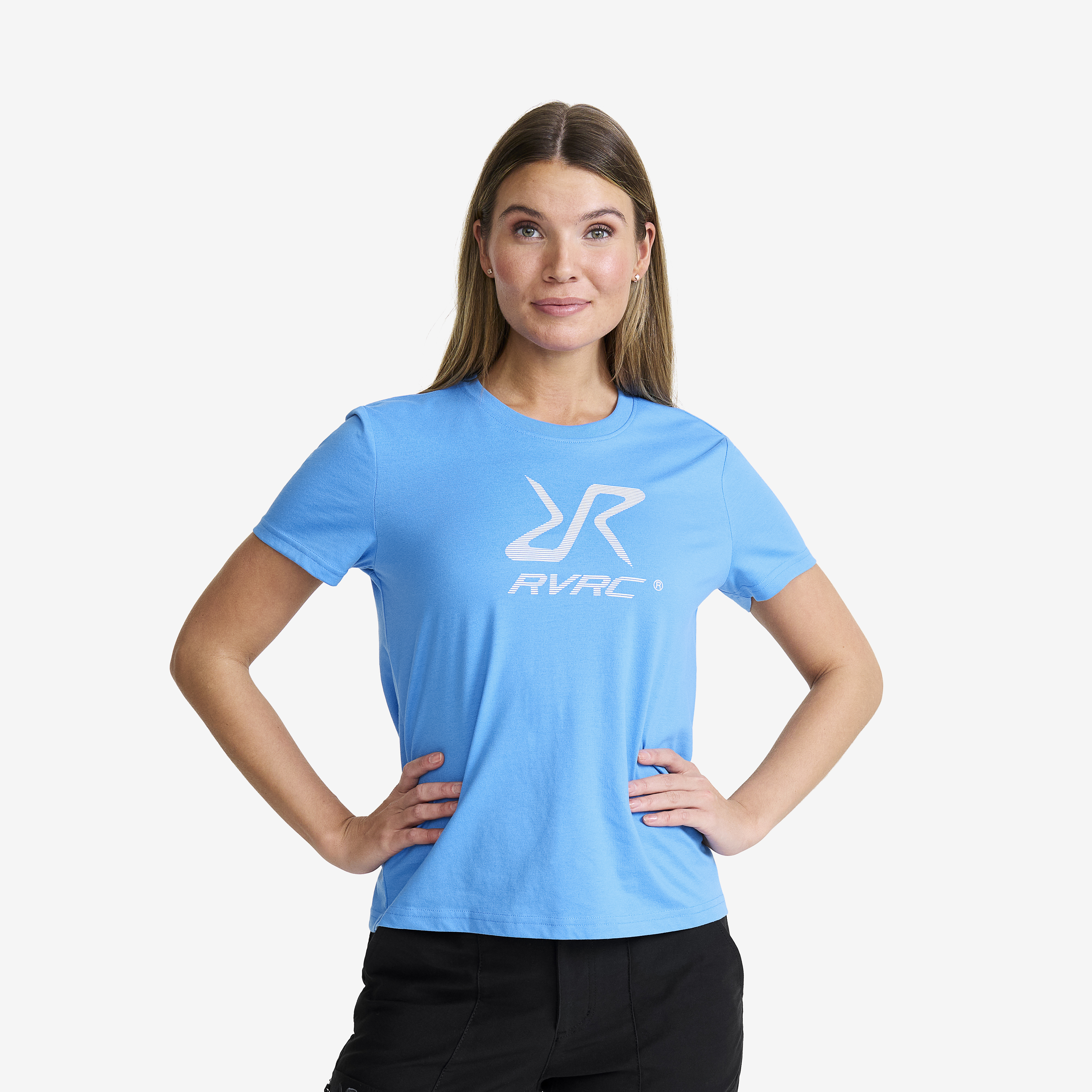 Easy Graphic Logo T-shirt Dame Azure Blue