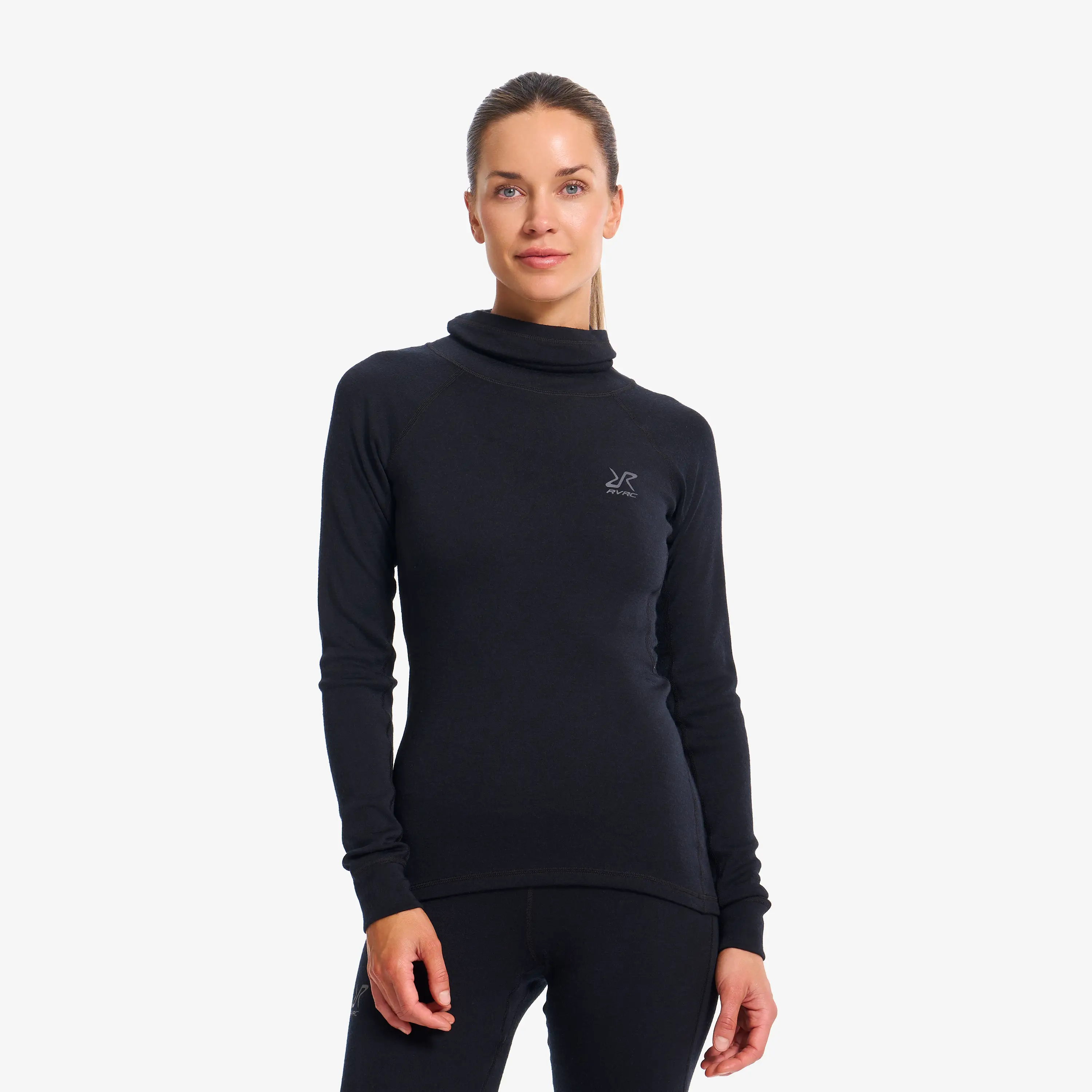 Route Merino Warm Base Layer Balaclava Top Black Femme,