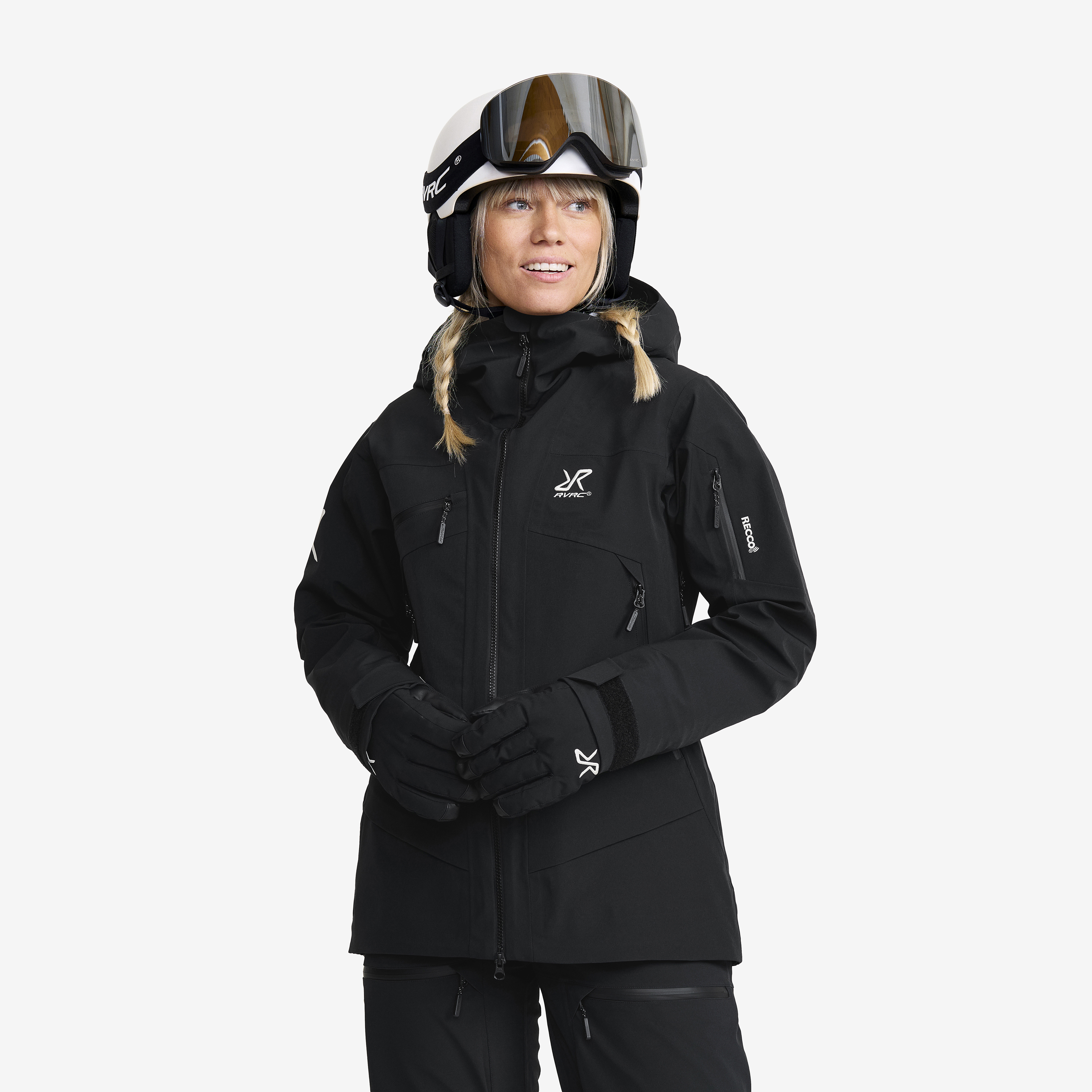 Atlas 3L Ski Jacket Black Mujeres,