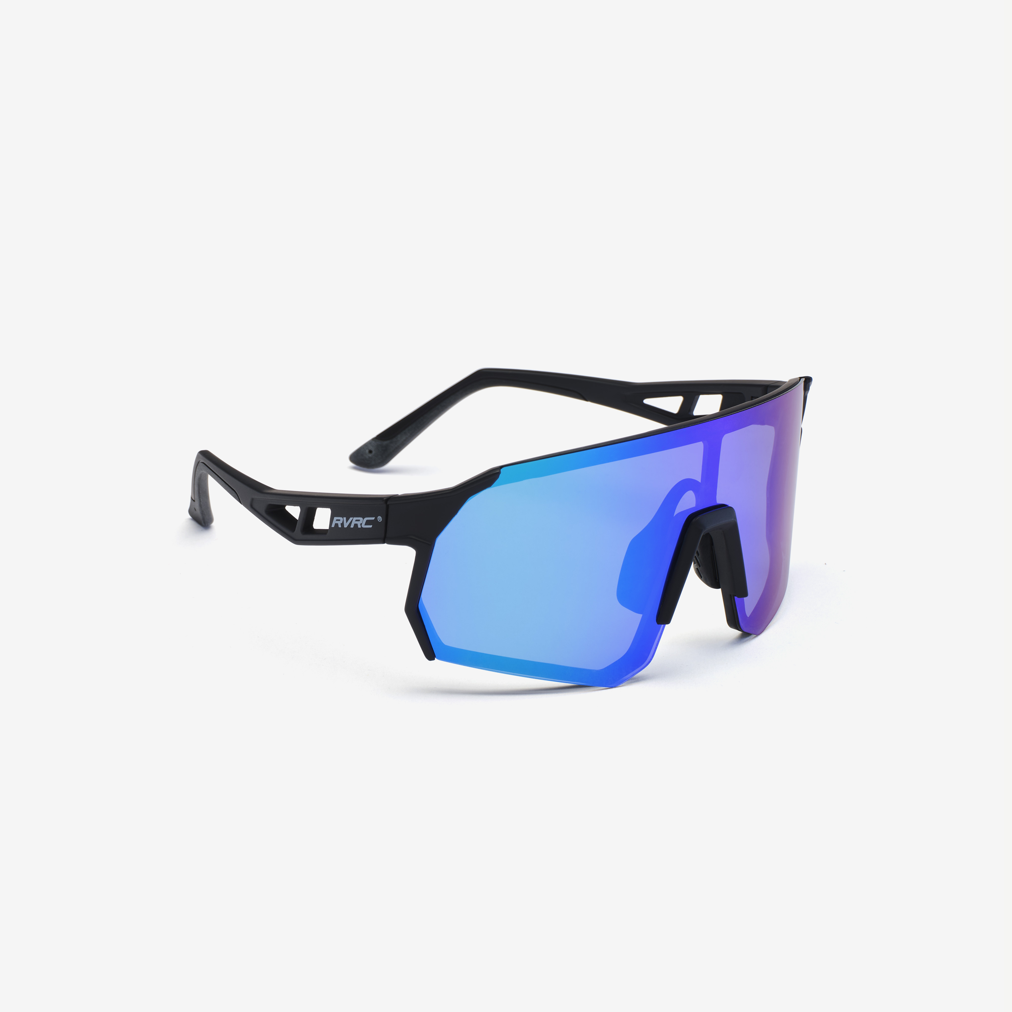Castor Polarized Sports Sunglasses Unisex Black/Green Blue, Størrelse:One Size - Tilbehør > Briller