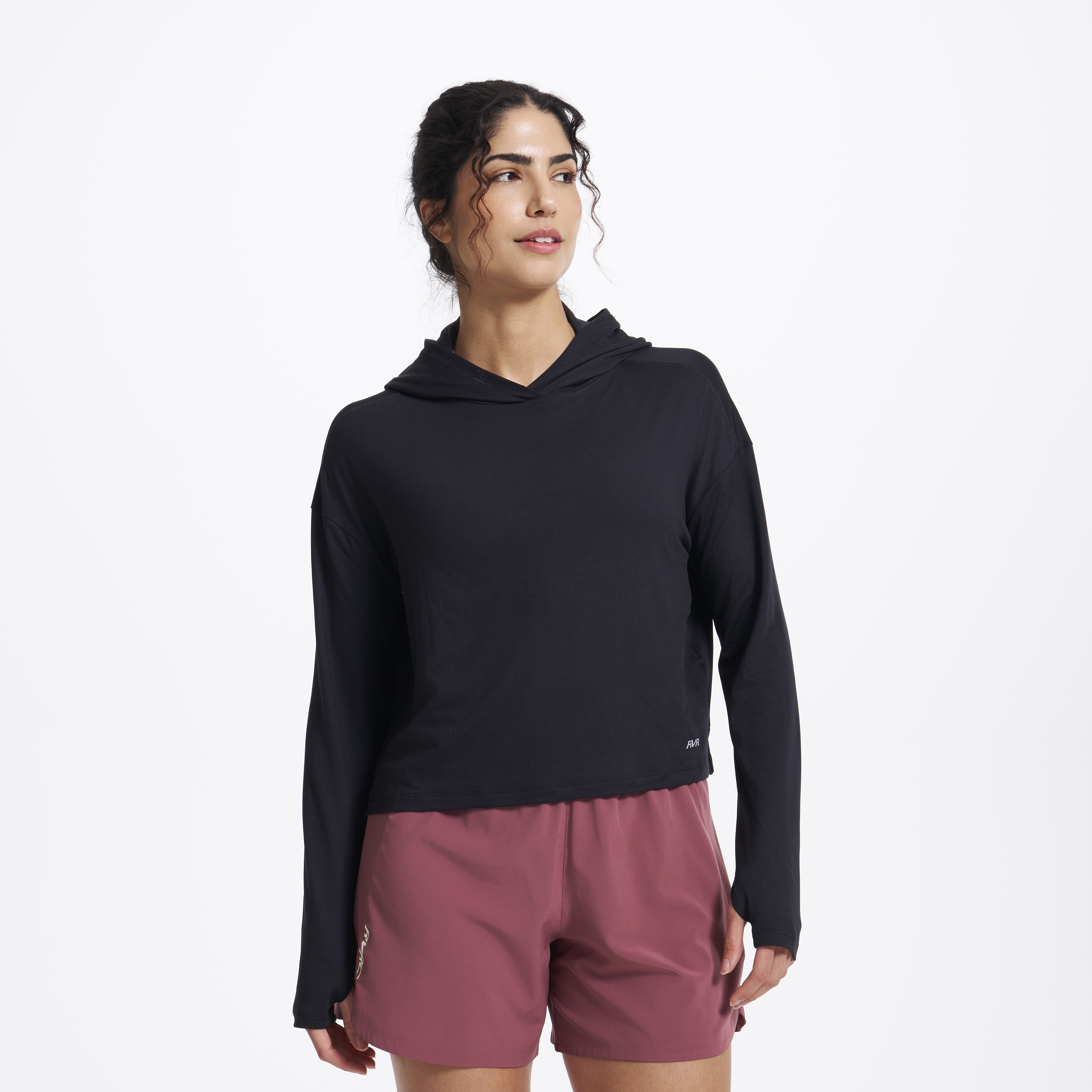 Impulse Active Cropped Hoodie Black Damen,