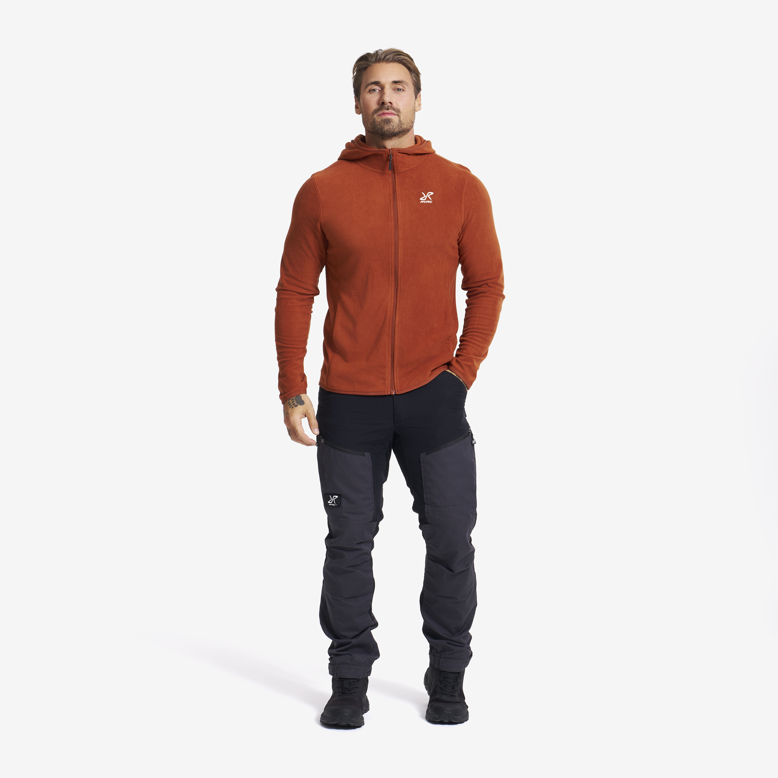 Generisch Joggingpak voor heren, fleece hoodie, joggingset, warm gevoerd, voor de winter, gezellige, casual outfit voor outdoor-activiteiten, grijs