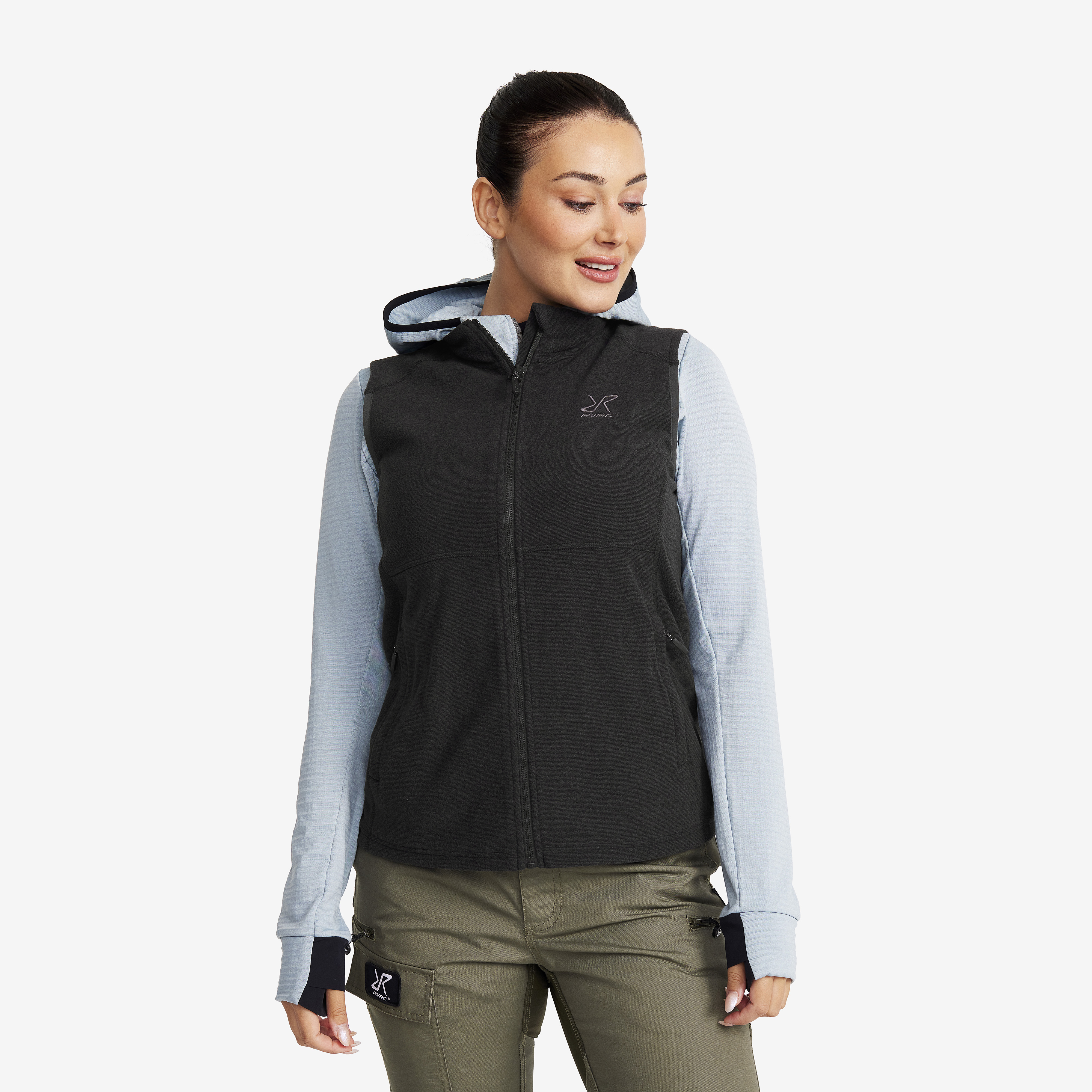 Essential Fleece Gilet Black Women