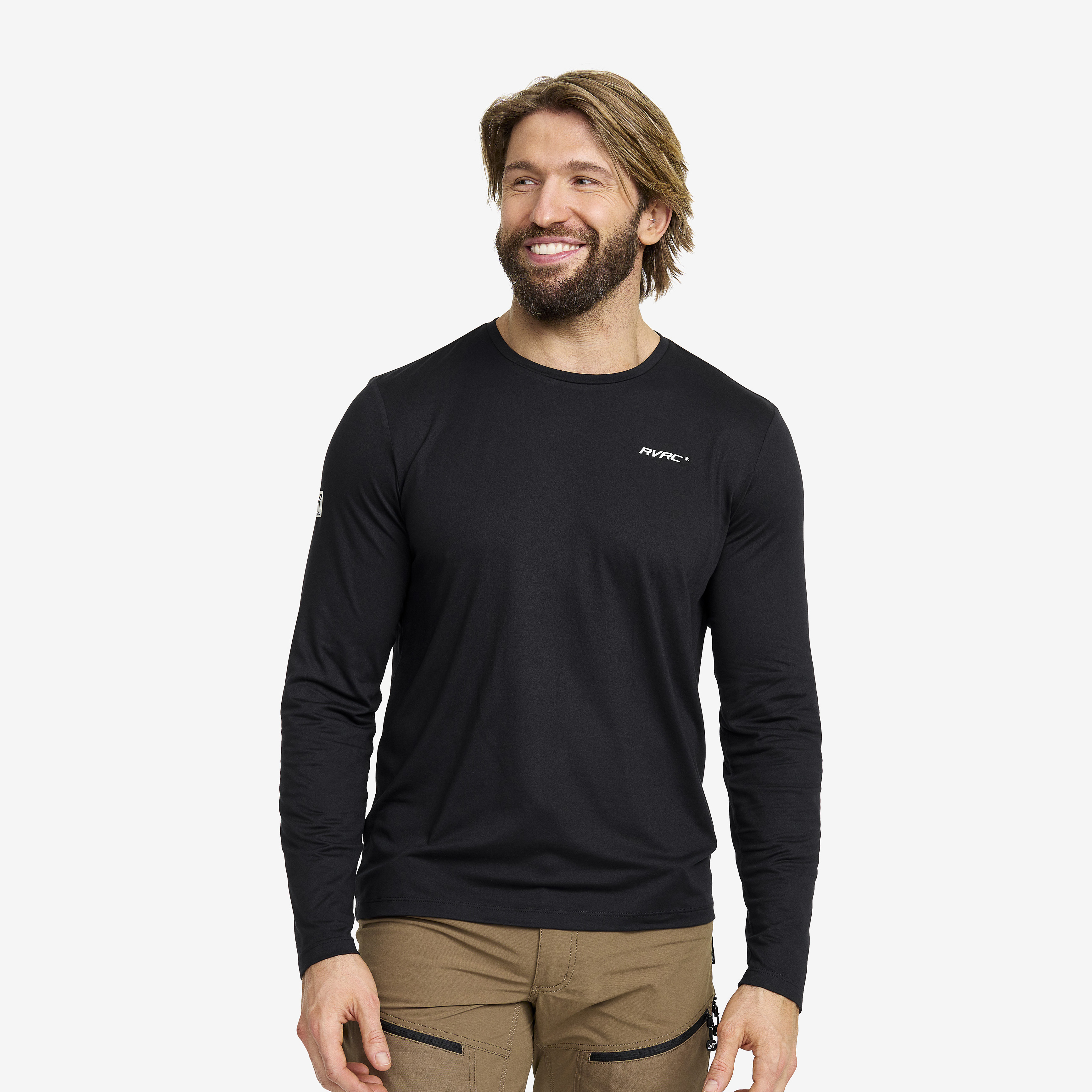 Mission Long-sleeved T-shirt Black Herr