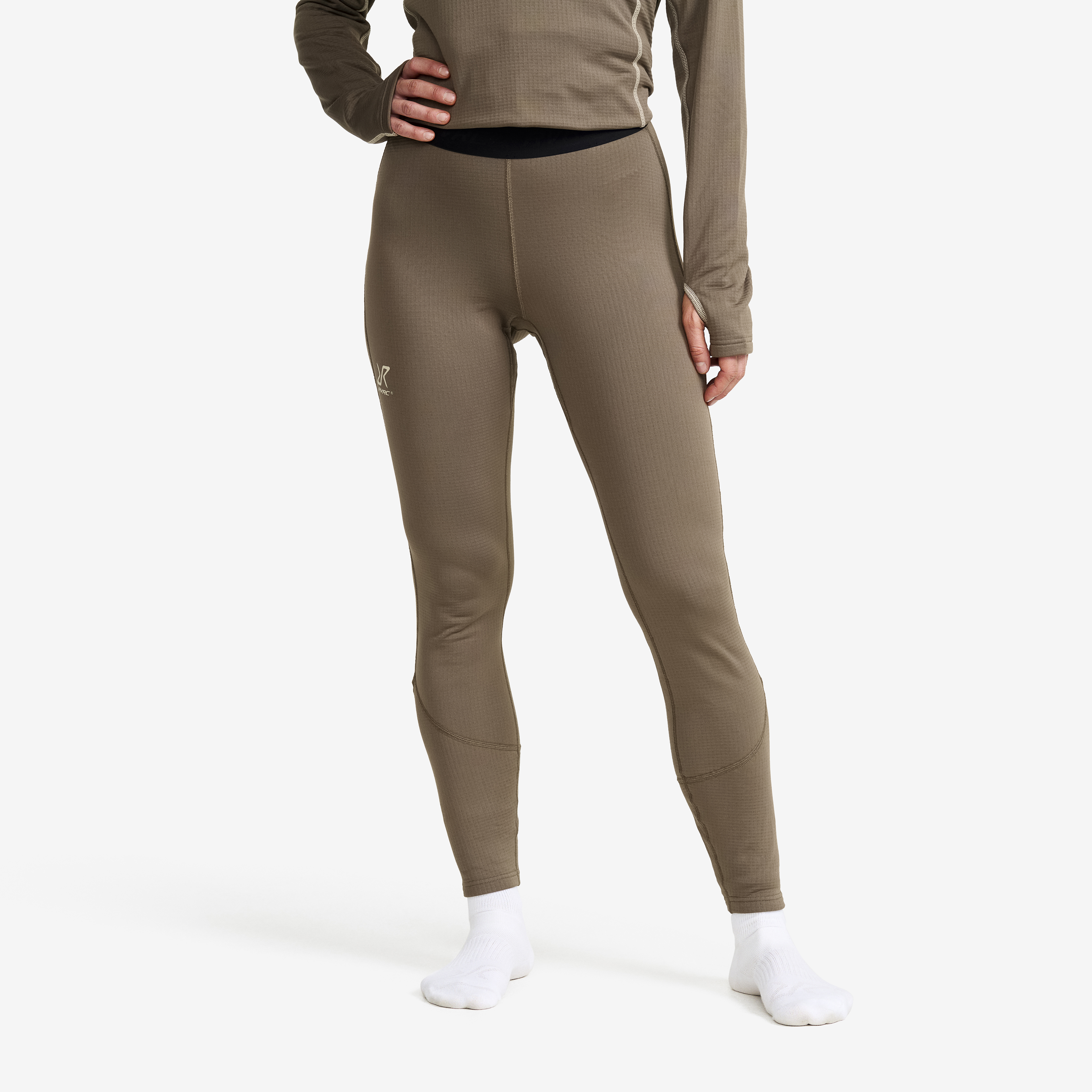 Waffle Baselayer Trousers Morel Grey Women,
