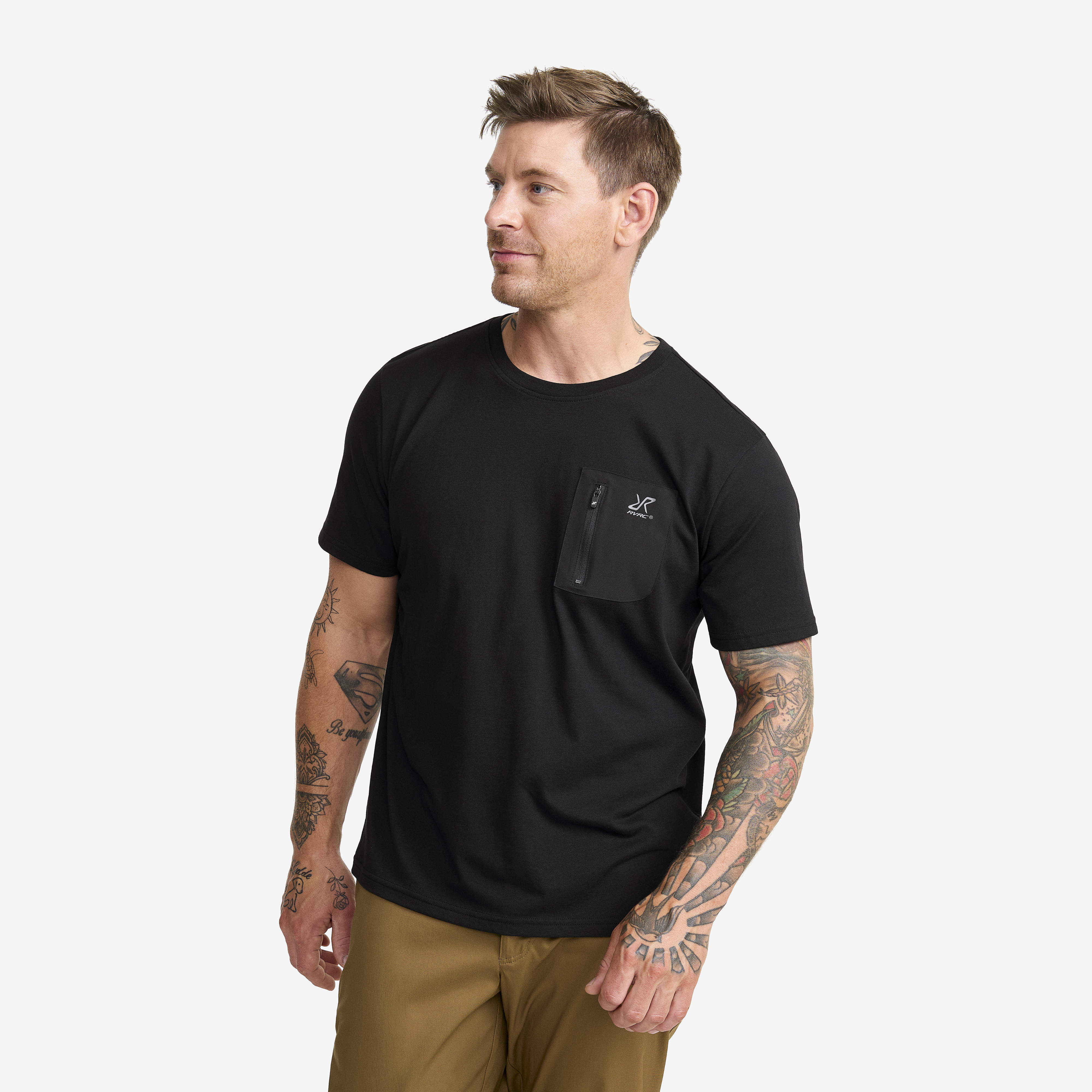 Easy Pocket T-shirt Black Herr, 