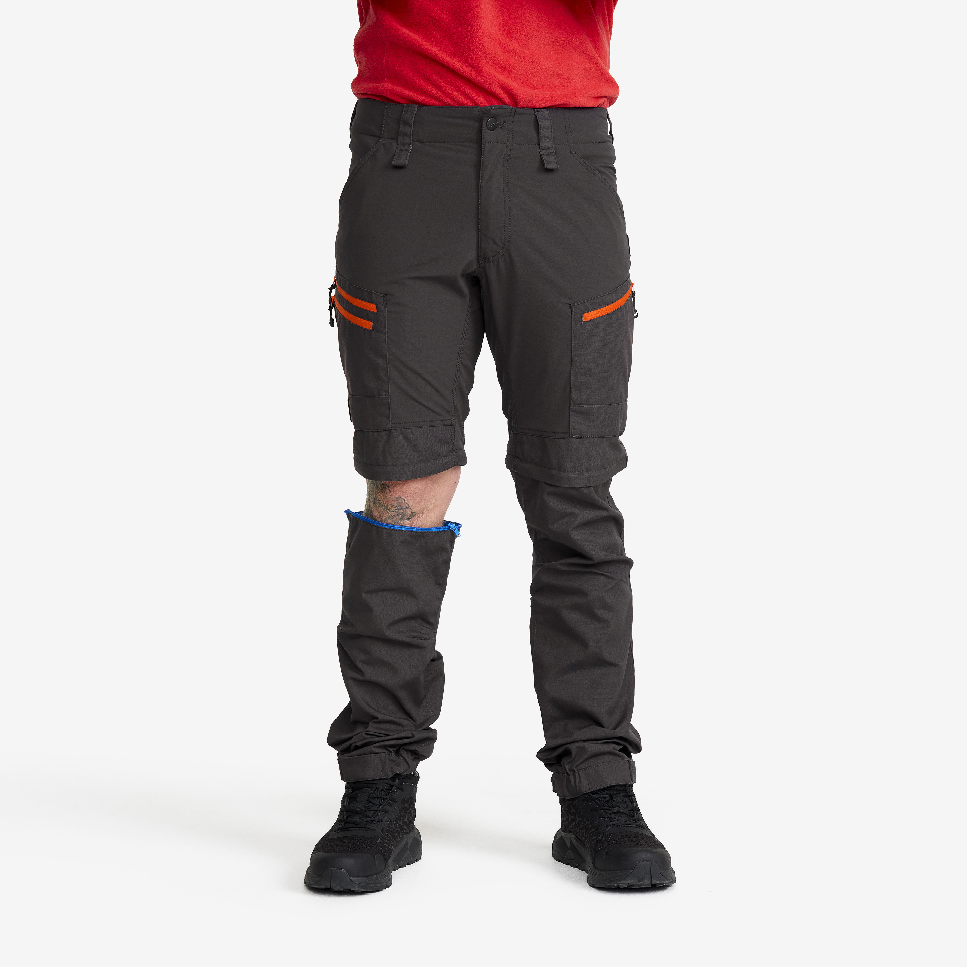 RVRC GP Pro Zip-off turistické kalhoty pro muže v tmavě šedé barvě