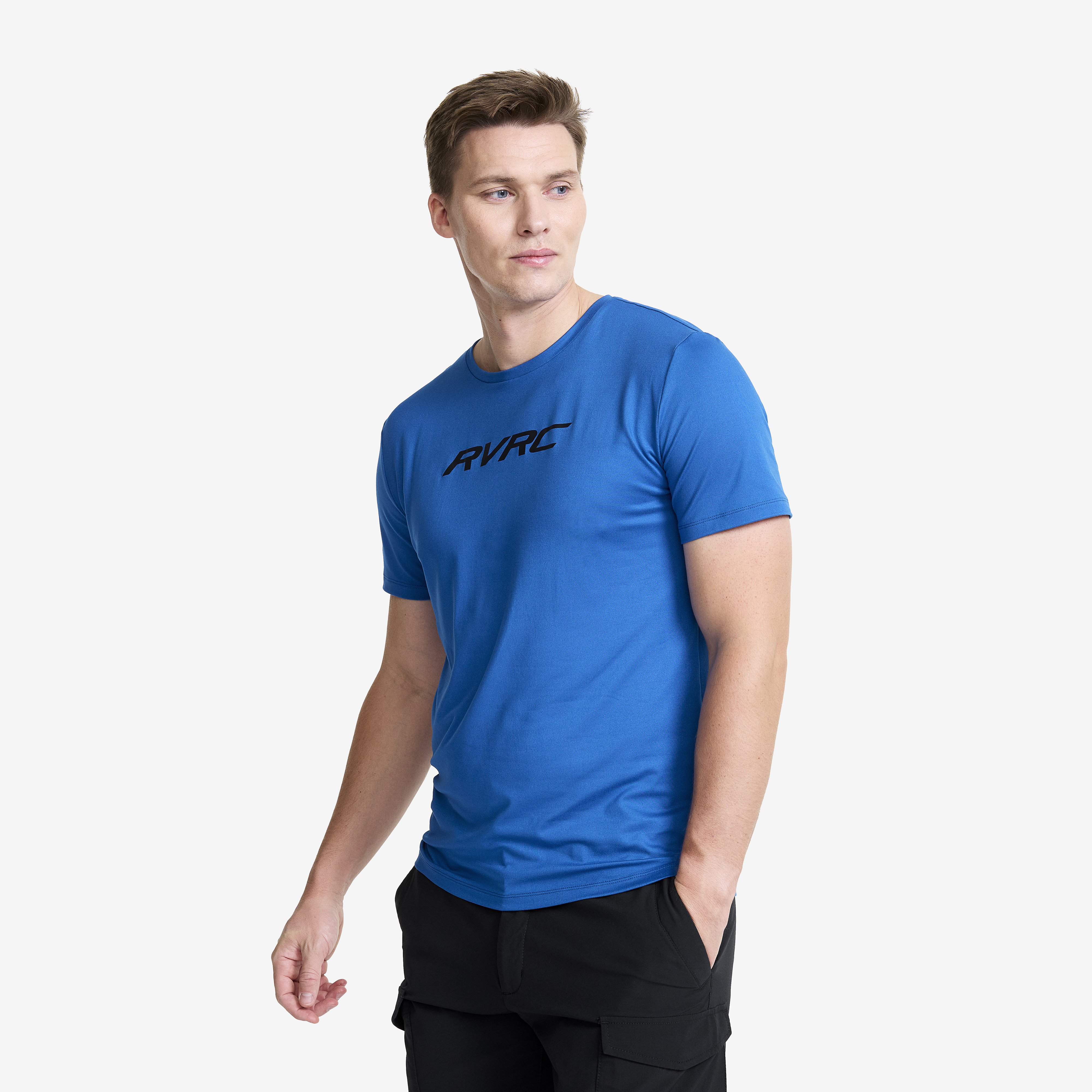 Mission Logo Slim Fit T-shirt Herre Classic Blue