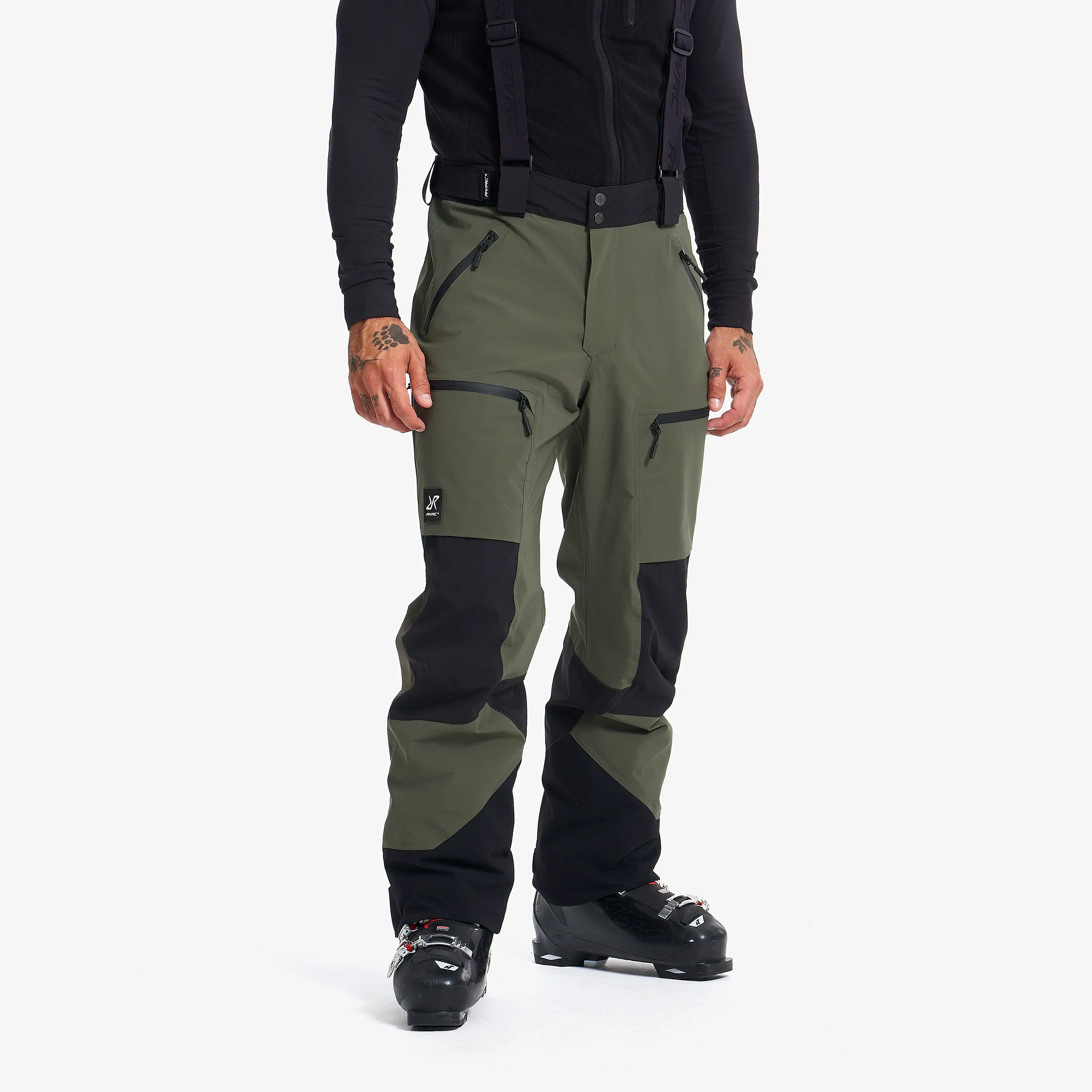 Accxel 2L Ski Pants Herre Kambaba Green/Black